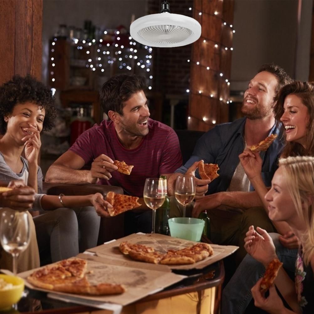 Ceiling Fans with Lighting 30W Dimmable Fan Lamp Modern Smart E27 Lamp Head Fan Light for Home Bedroom Living Room - Image 7