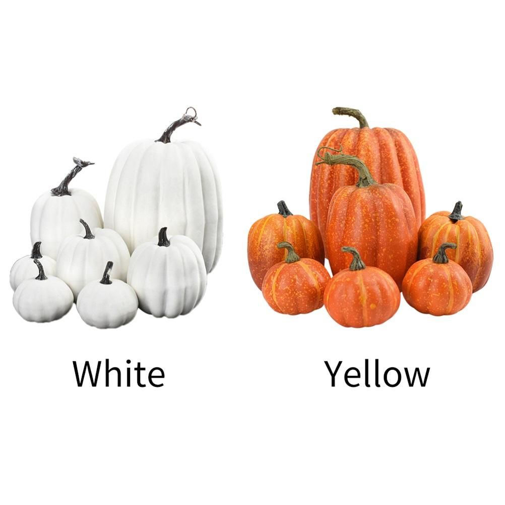 7PCS Simulation Pumpkin Model Artificial Pumpkin Decoration Home Table Decor for Thanksgiving and Halloween - Image 4