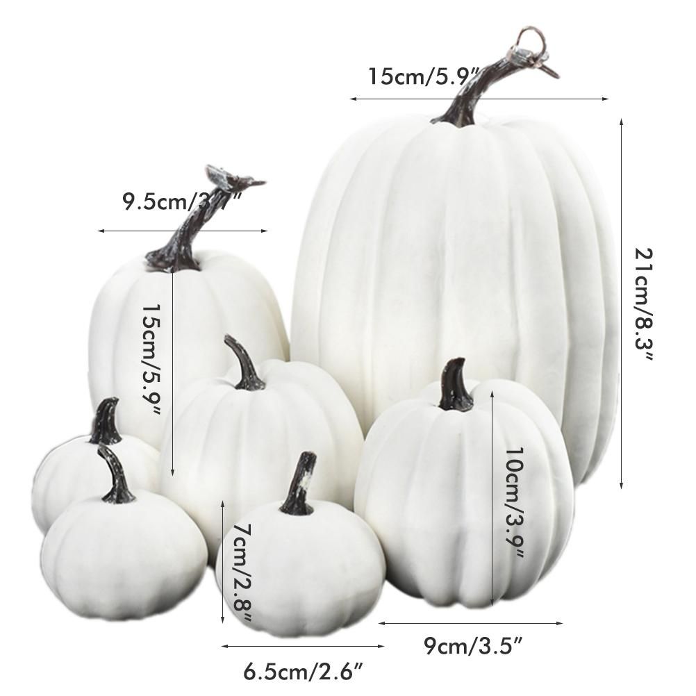 7PCS Simulation Pumpkin Model Artificial Pumpkin Decoration Home Table Decor for Thanksgiving and Halloween - Image 2