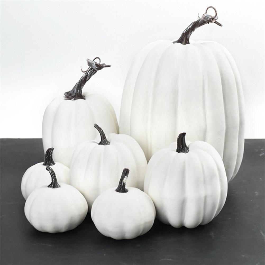 7PCS Simulation Pumpkin Model Artificial Pumpkin Decoration Home Table Decor for Thanksgiving and Halloween - Image 3