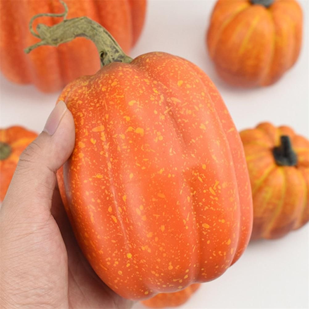 7PCS Simulation Pumpkin Model Artificial Pumpkin Decoration Home Table Decor for Thanksgiving and Halloween - Image 6