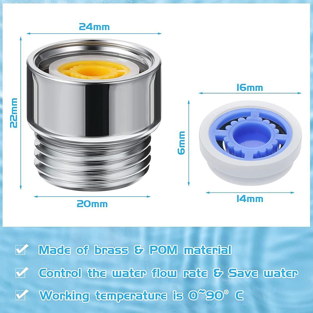 Shower Flow Limiter with 1/2 Thread Diameter Shower Water Saving for Shower Head Power Reduction Limiter for Kitchen Bathroom - Image 2