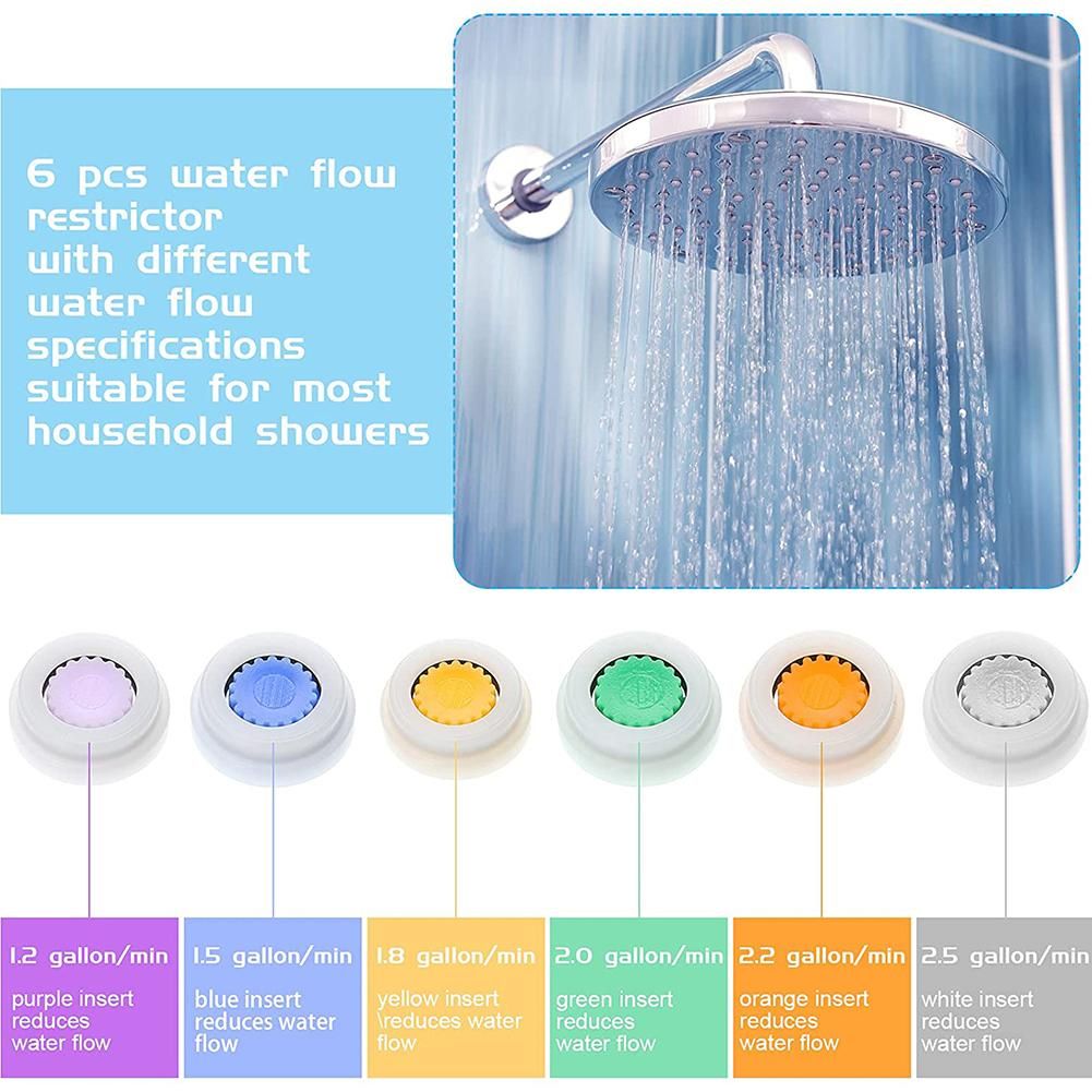 Shower Flow Limiter with 1/2 Thread Diameter Shower Water Saving for Shower Head Power Reduction Limiter for Kitchen Bathroom - Image 3