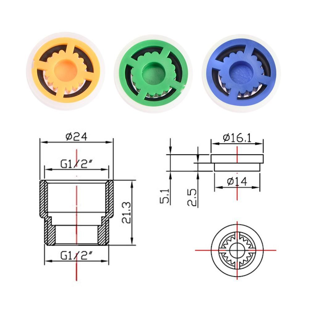 Shower Flow Limiter with 1/2 Thread Diameter Shower Water Saving for Shower Head Power Reduction Limiter for Kitchen Bathroom - Image 2