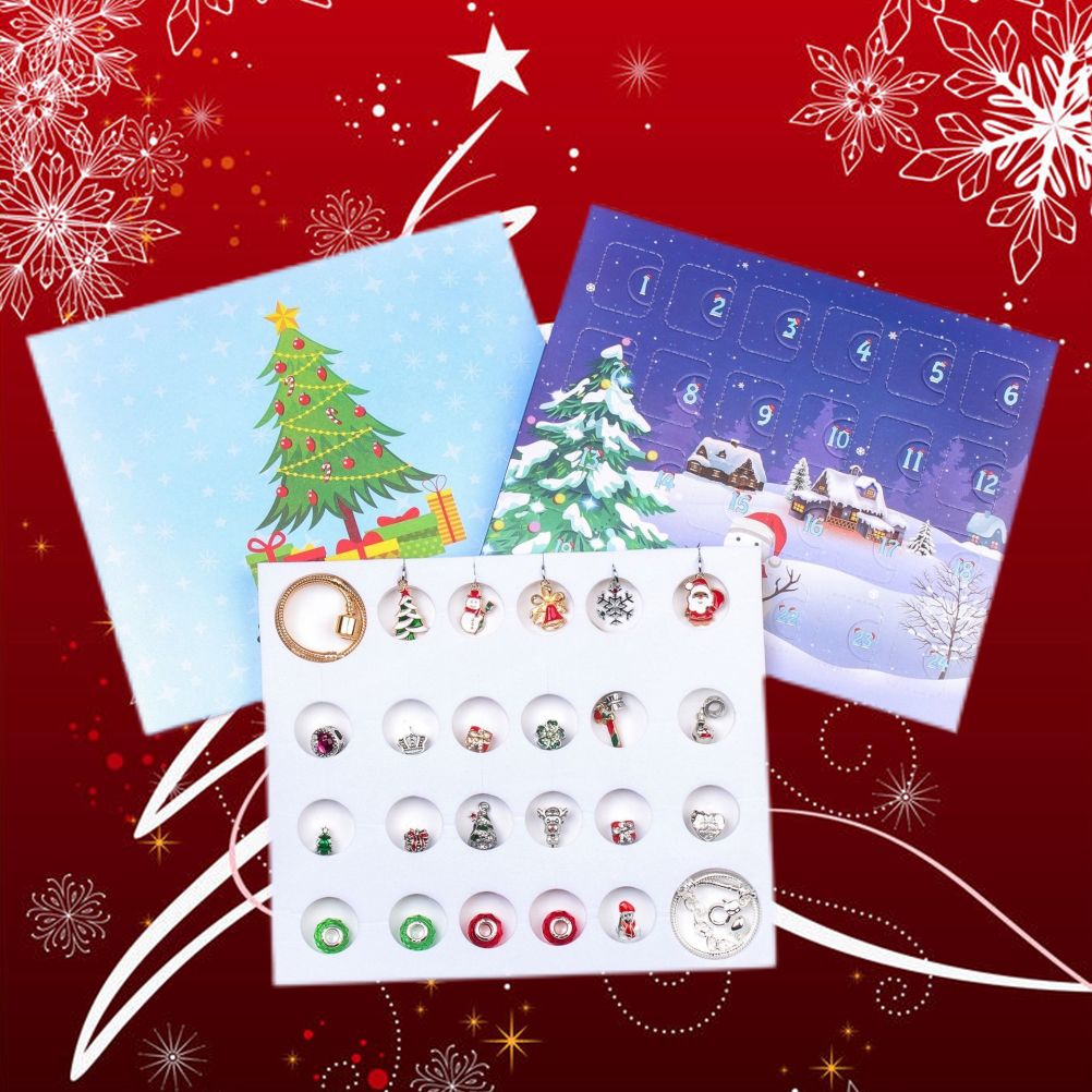 Christmas Advent Calendar DIY Charm Bracelet Making Kit for Kids 24 Days Christmas Countdown Calendar Jewelry Gifts for Girls - Image 8