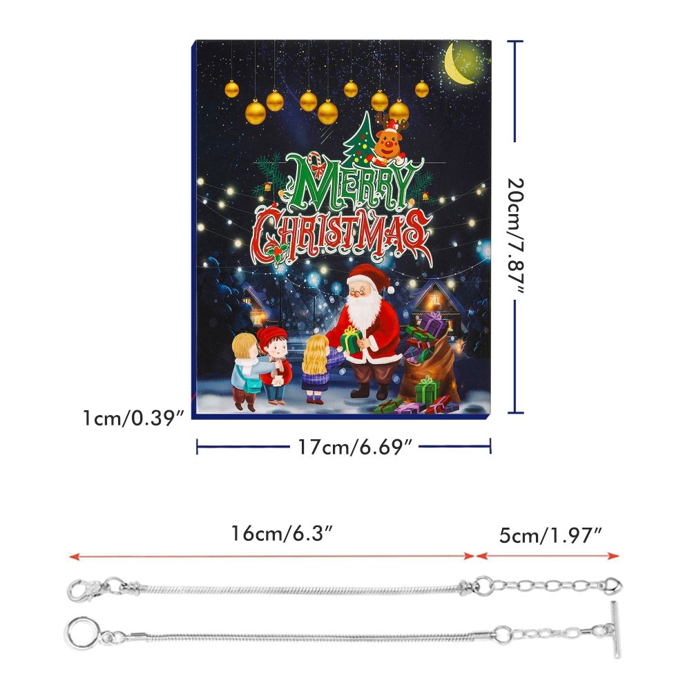 Christmas Advent Calendar DIY Charm Bracelet Making Kit for Kids 24 Days Christmas Countdown Calendar Jewelry Gifts for Girls - Image 2