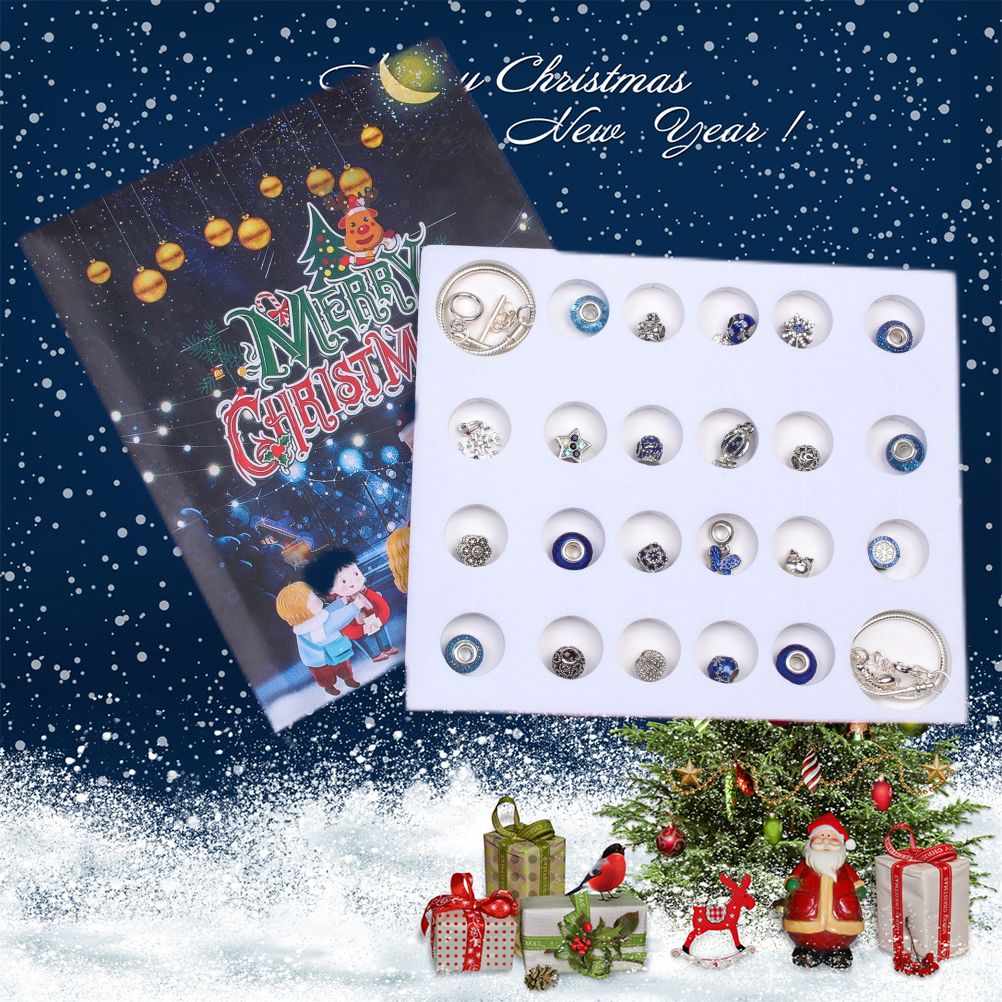 Christmas Advent Calendar DIY Charm Bracelet Making Kit for Kids 24 Days Christmas Countdown Calendar Jewelry Gifts for Girls - Image 6