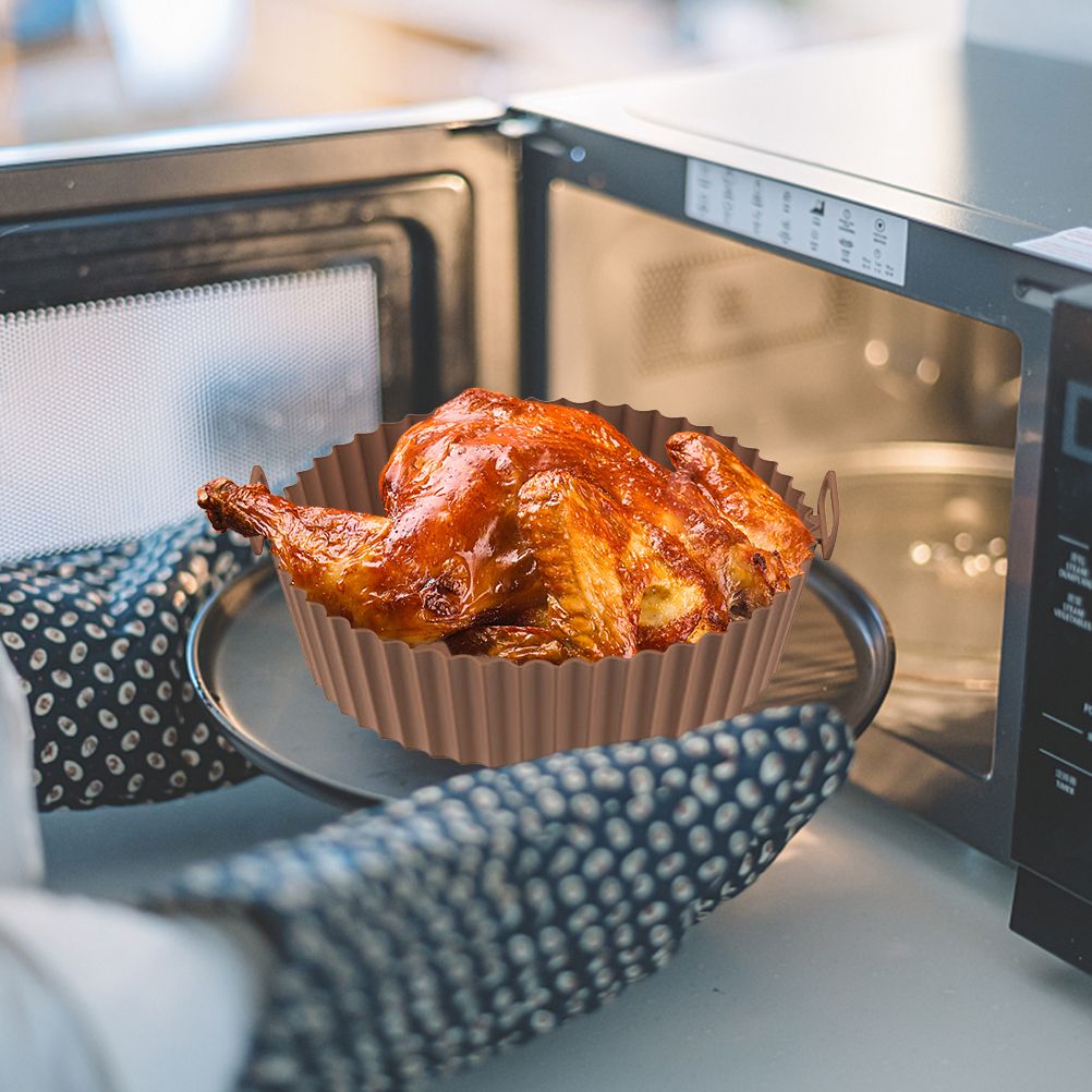 Air Fryer Silicone Pots Reusable Silicone Air Fryer Liner Basket High Temperature Resistance Food Grade Silicone Liner - Image 6