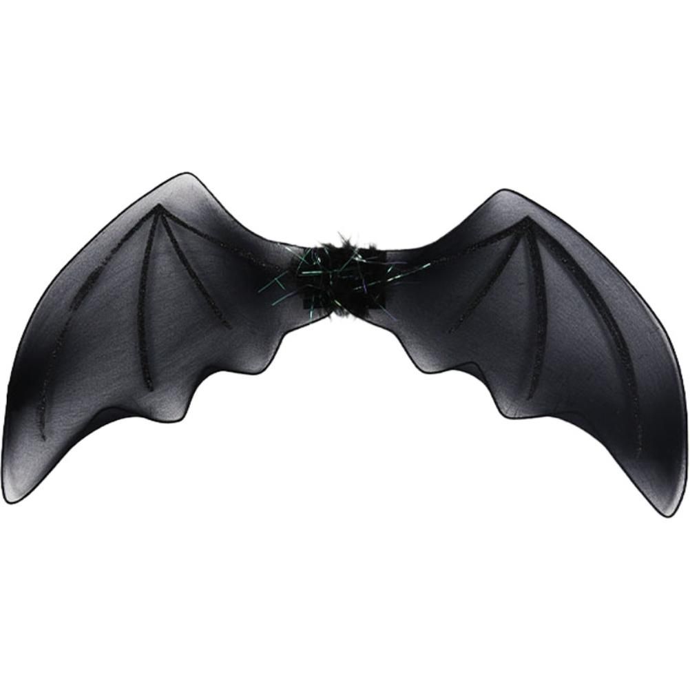 4Pcs Girls Halloween Cosplay Costume Dress Up Dress Black Mesh Skirt with Headband Bat Wing Wand Halloween Party Cosplay Props - Image 2