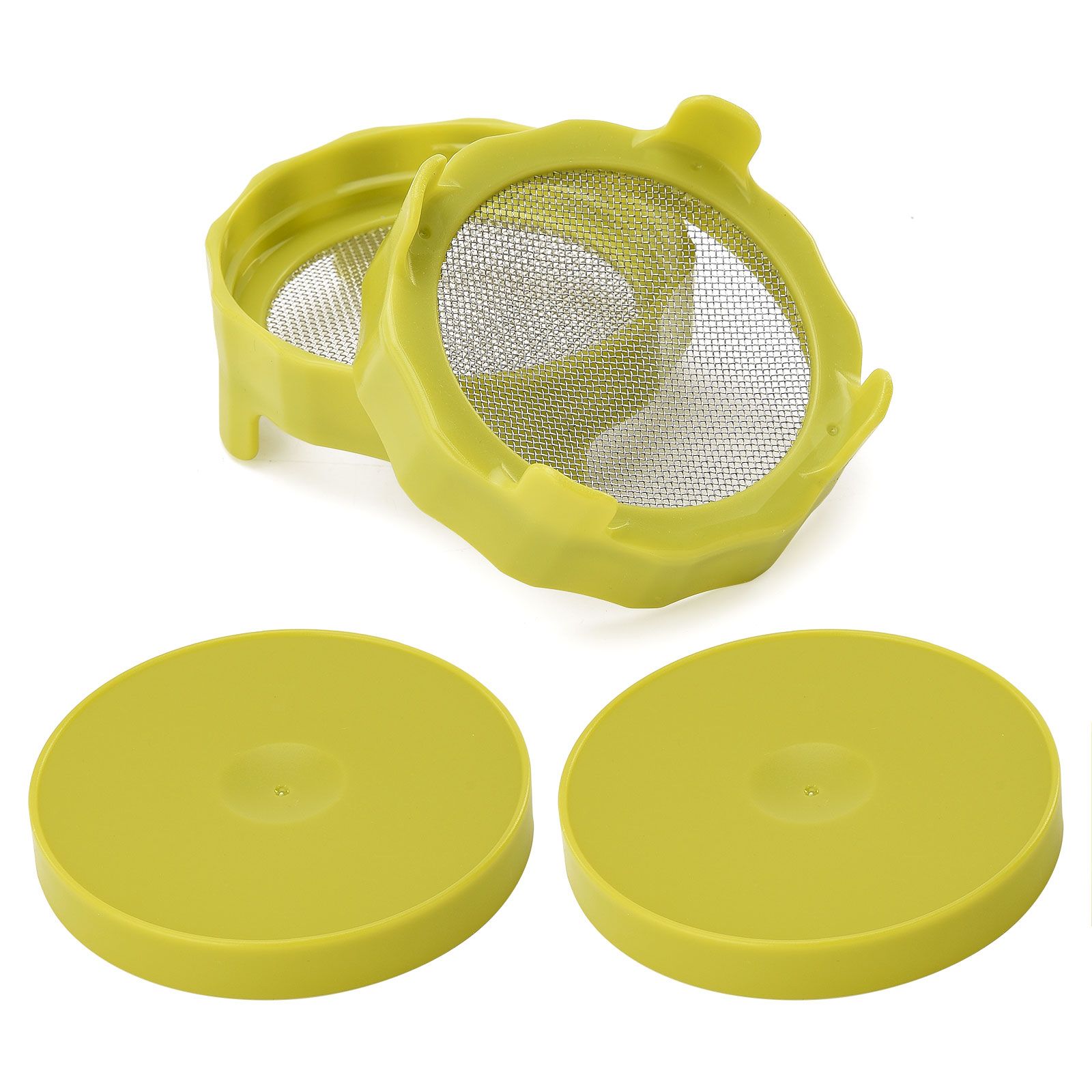 ABS Sprout Lid with Stainless Steel Screen for Wide Mouth Mason Jars - Image 2