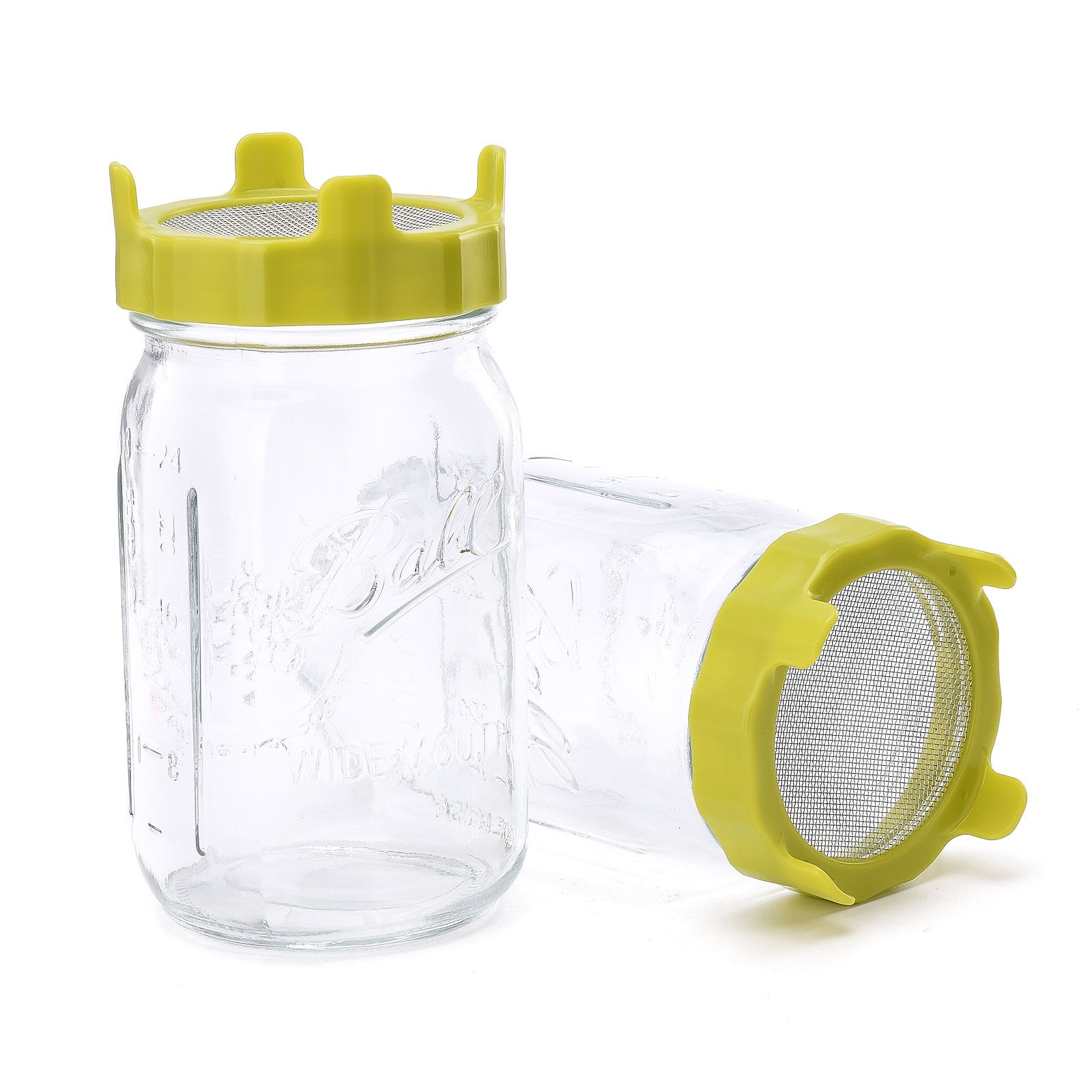 ABS Sprout Lid with Stainless Steel Screen for Wide Mouth Mason Jars - Image 6