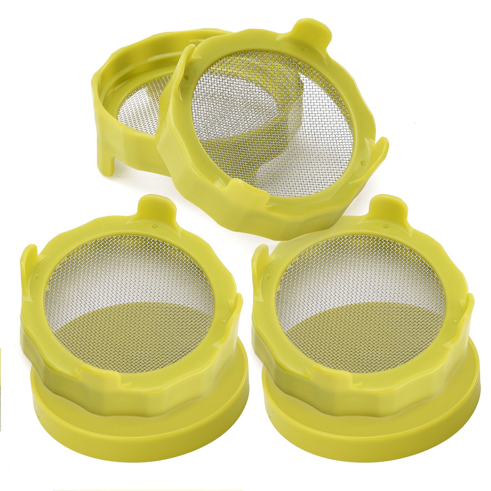 ABS Sprout Lid with Stainless Steel Screen for Wide Mouth Mason Jars - Image 2