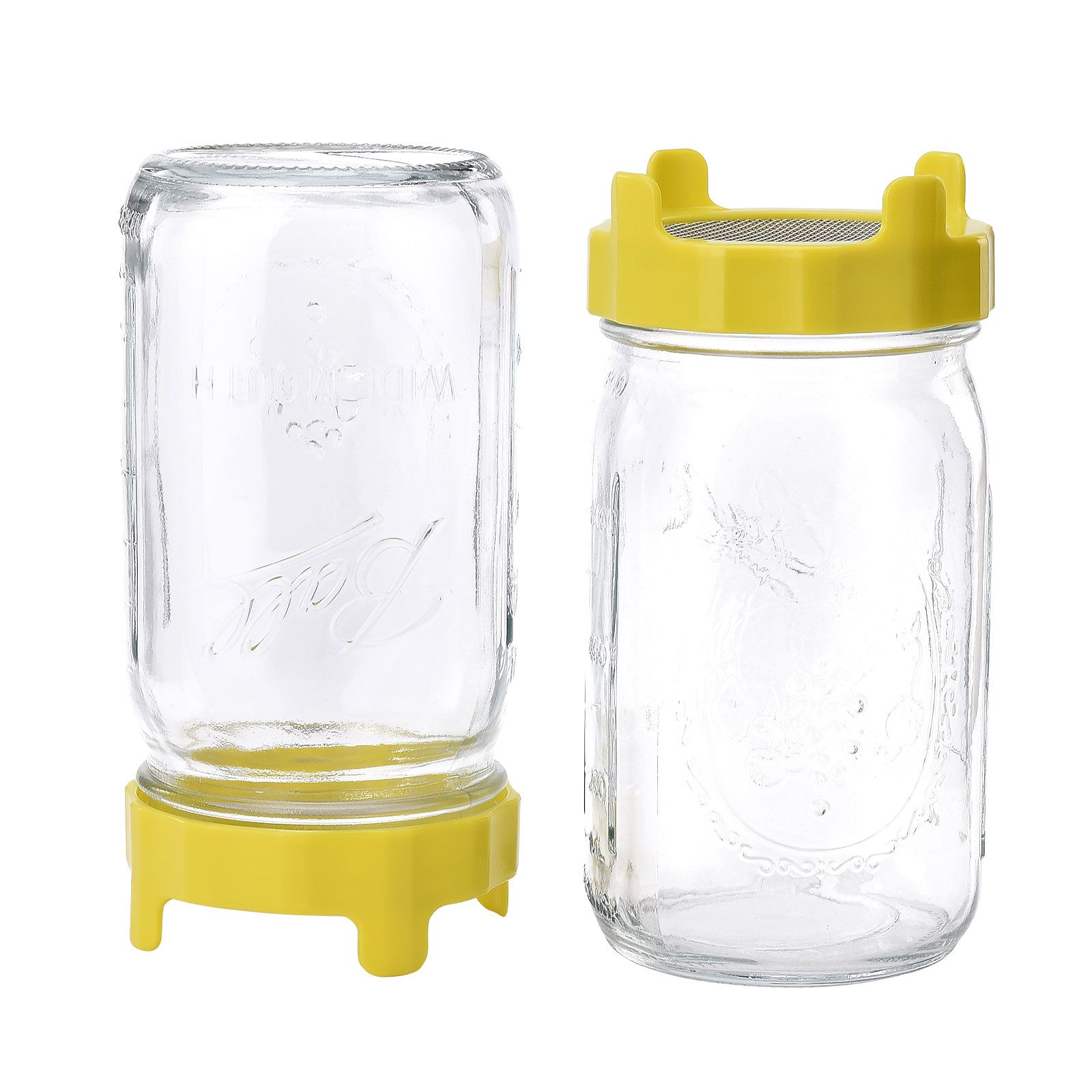 ABS Sprout Lid with Stainless Steel Screen for Wide Mouth Mason Jars - Image 3