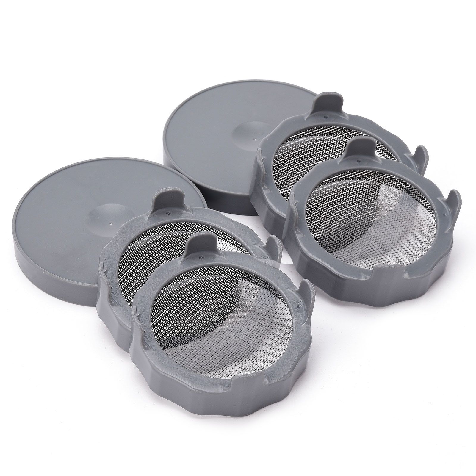 ABS Sprout Lid with Stainless Steel Screen for Wide Mouth Mason Jars - Image 2