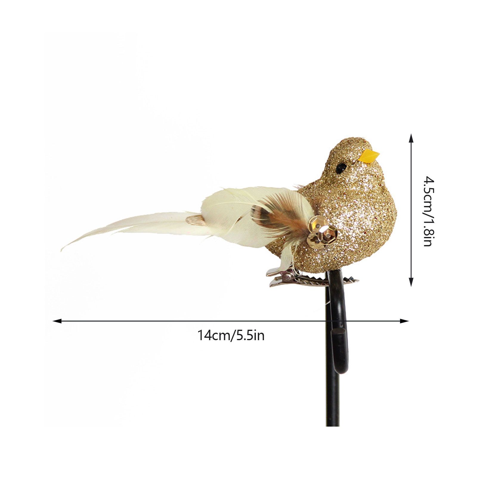 Imitation Feather Bird Multipurpose Fade Resistant Fake Feather Bird Ornament for Flowers Handicrafts Fairy Garden - Image 3