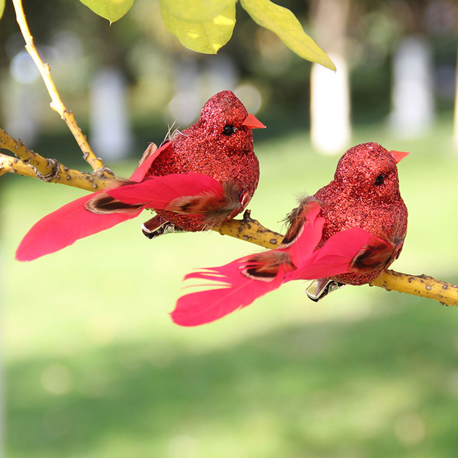 Imitation Feather Bird Multipurpose Fade Resistant Fake Feather Bird Ornament for Flowers Handicrafts Fairy Garden - Image 7