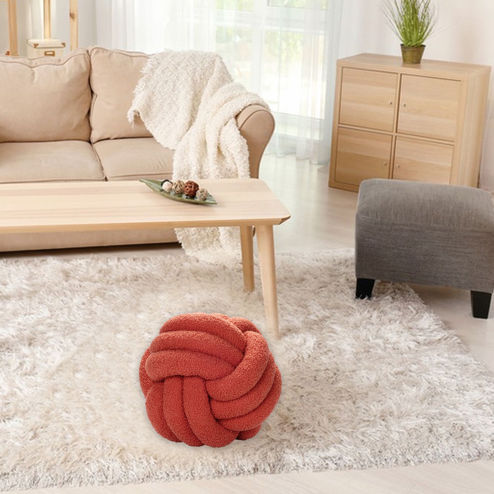 Knot Pillow Hand Knit Knotted Balls Pillow Shaped Decorative Throw Pillows for Living Room Bed Decoration - Image 7