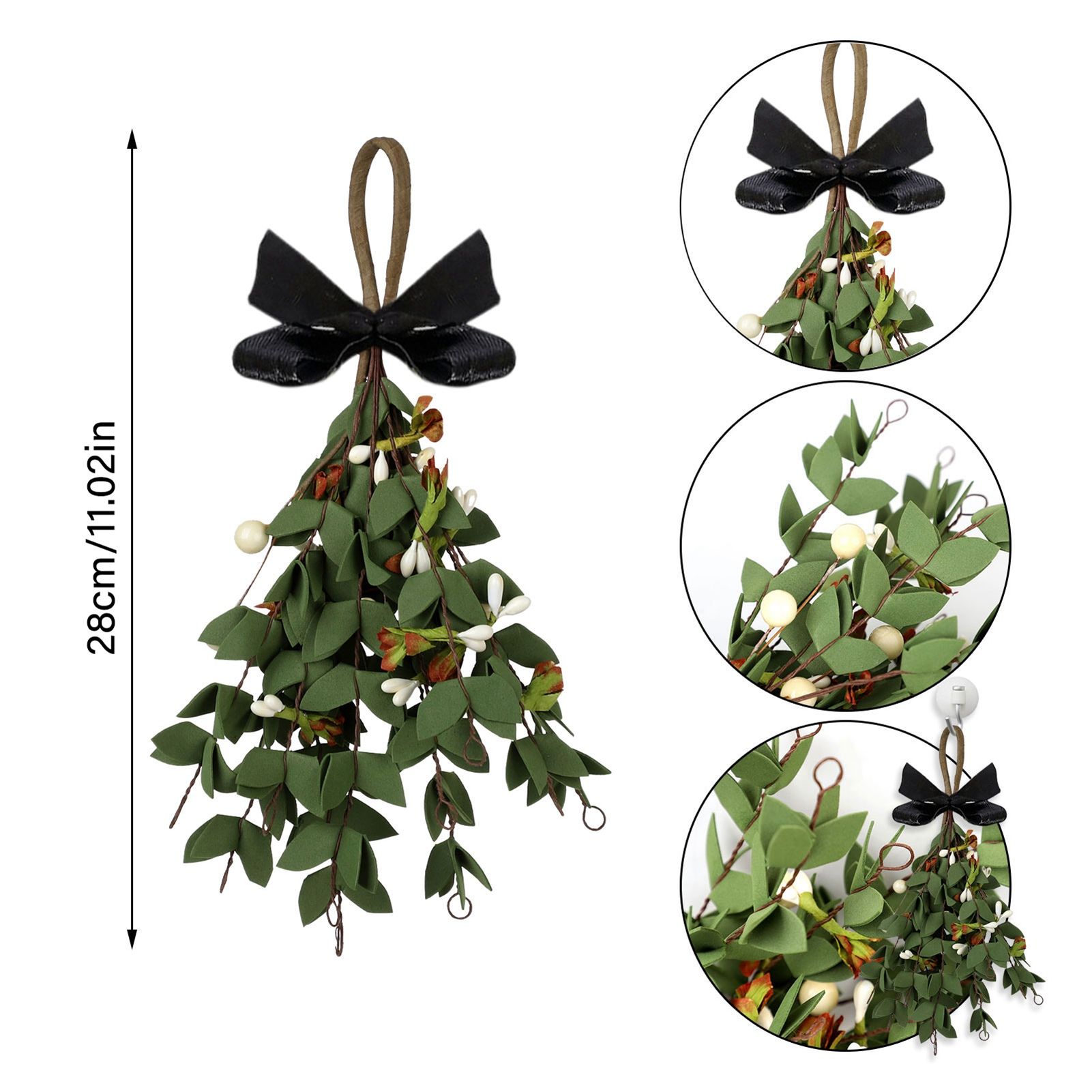 Artificial Mistletoe Leaves Christmas Decoration - Image 7