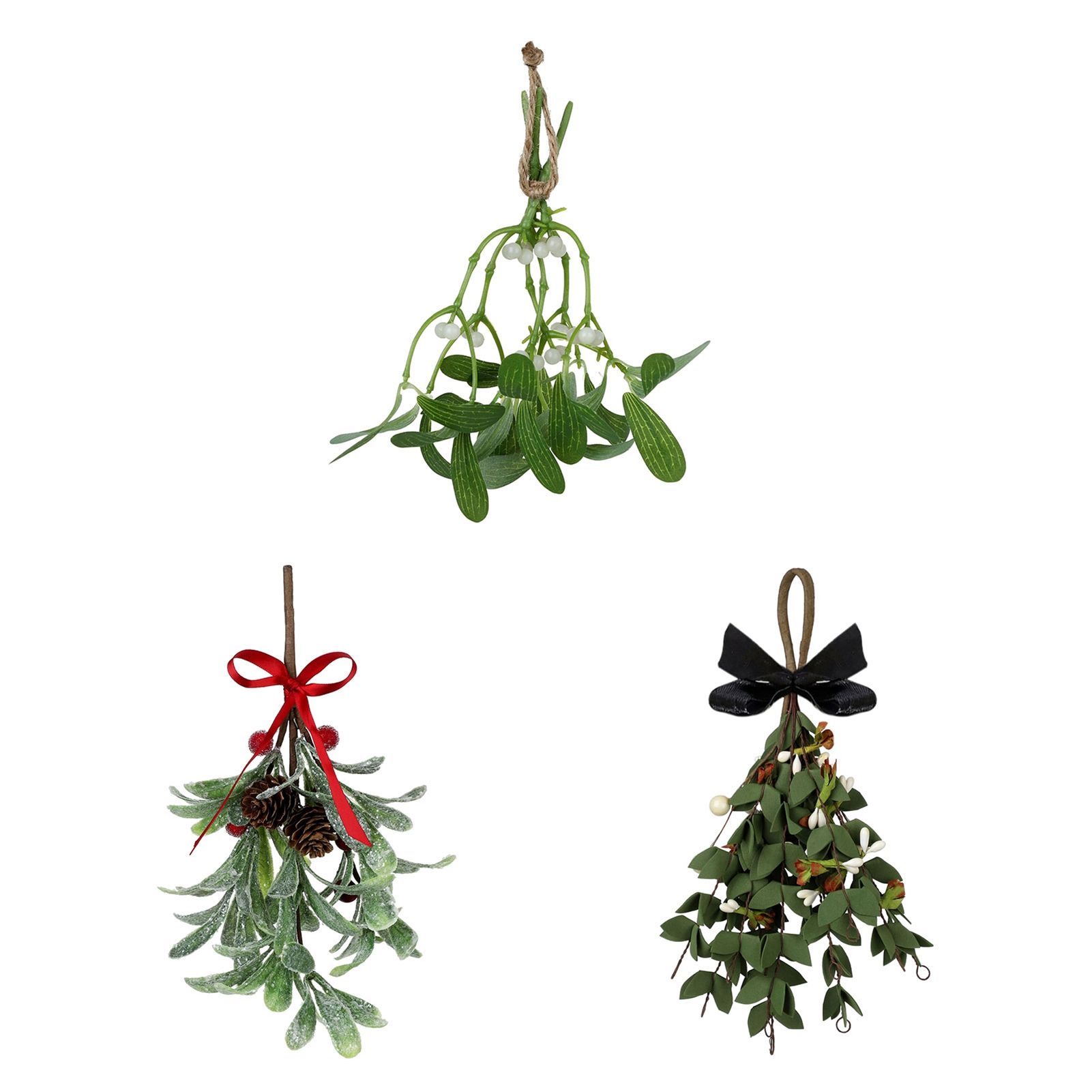 Artificial Mistletoe Leaves Christmas Decoration - Image 2