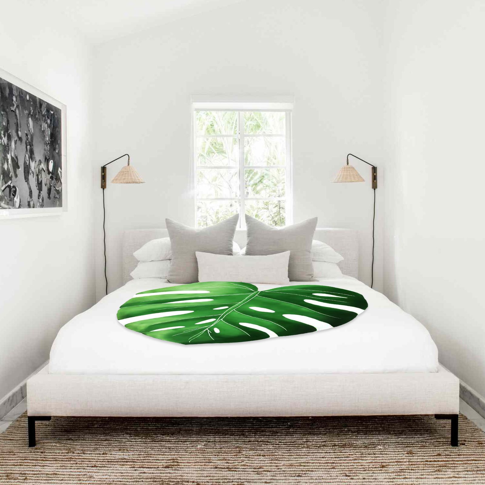 Leaf Flannel Blanket Multi Functional Leaf Shape Blanket for Picnic Office - Image 6