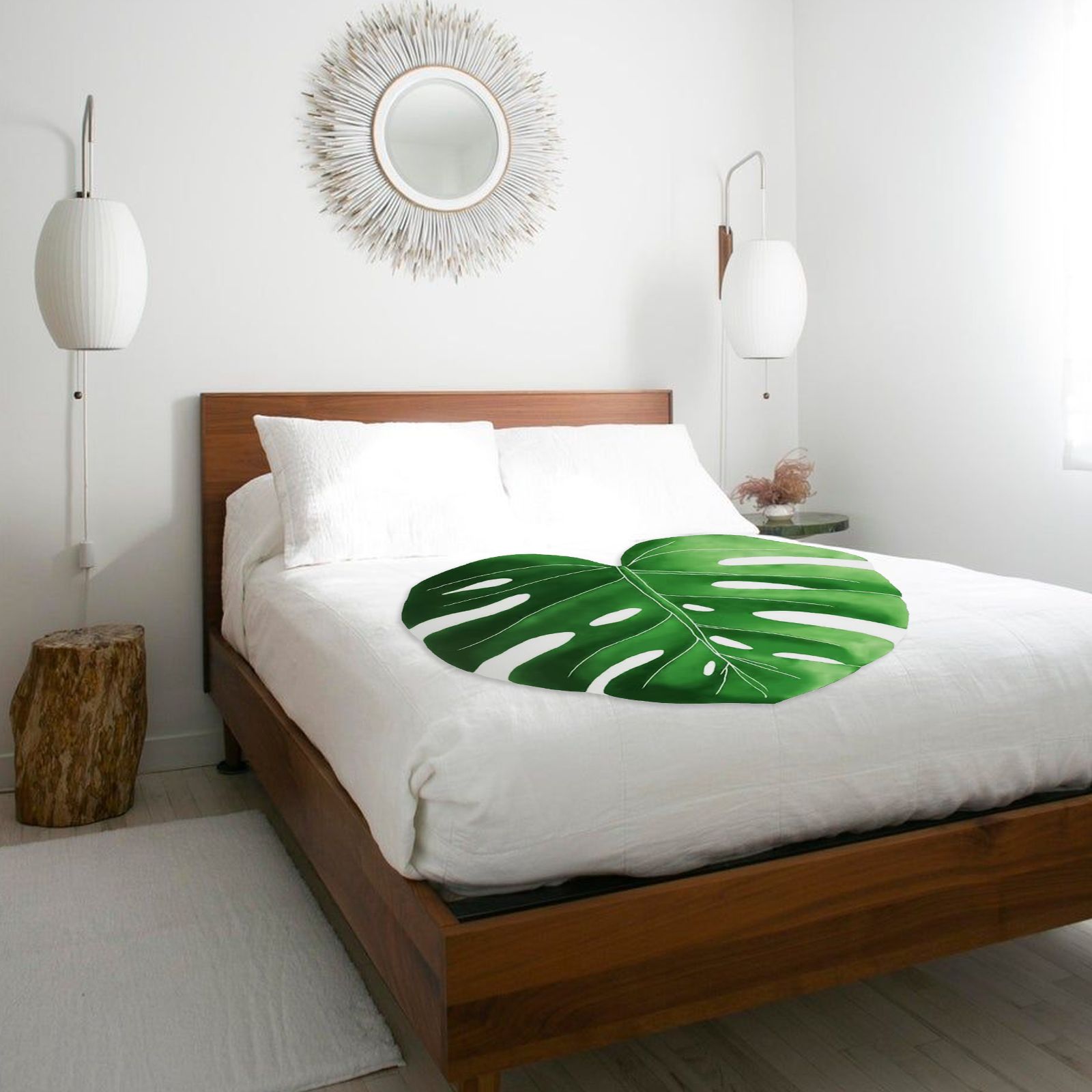 Leaf Flannel Blanket Multi Functional Leaf Shape Blanket for Picnic Office - Image 7