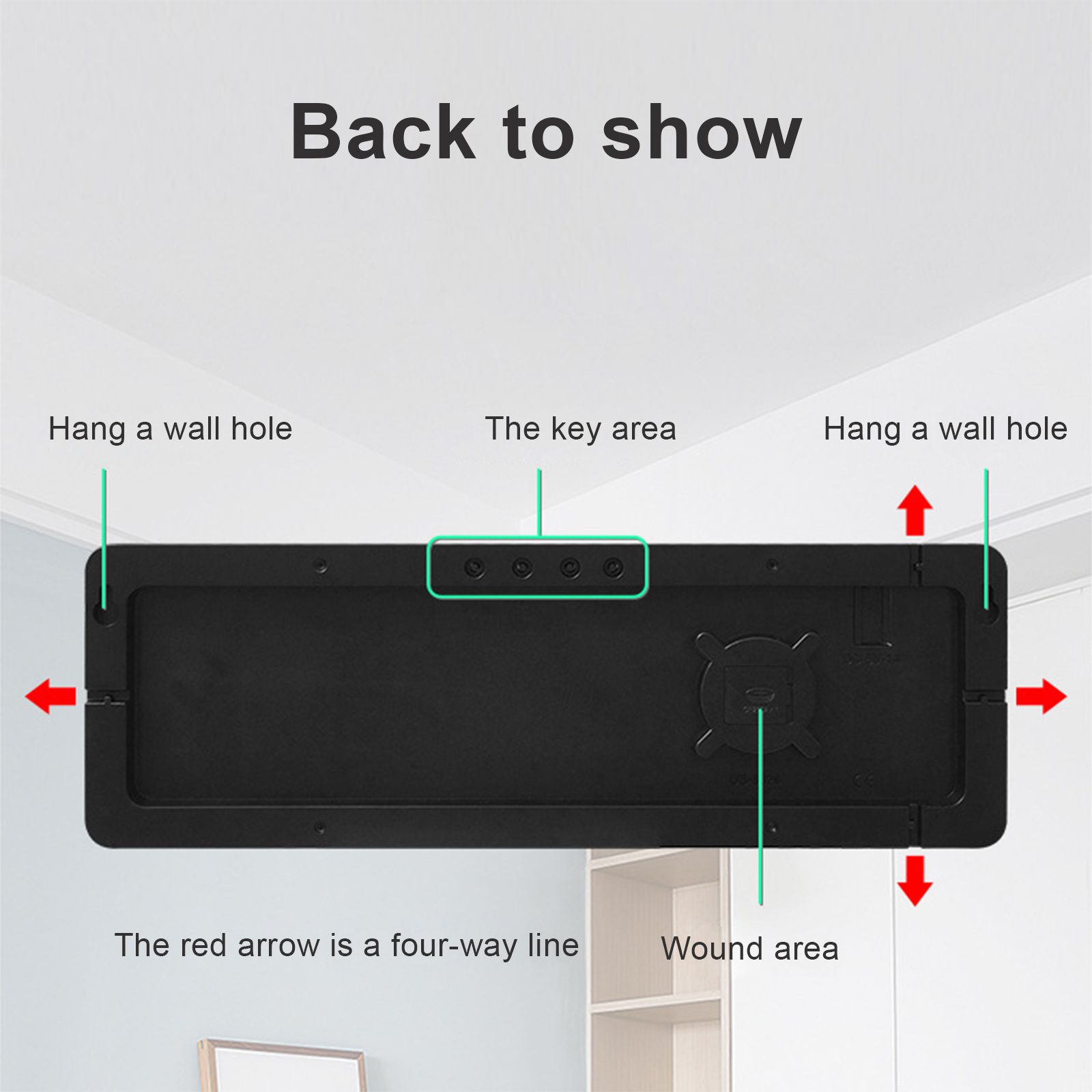 Large Screen Function Display Clock Living Room Wall Hanging Clock LED Display Remote Control Clock - Image 5