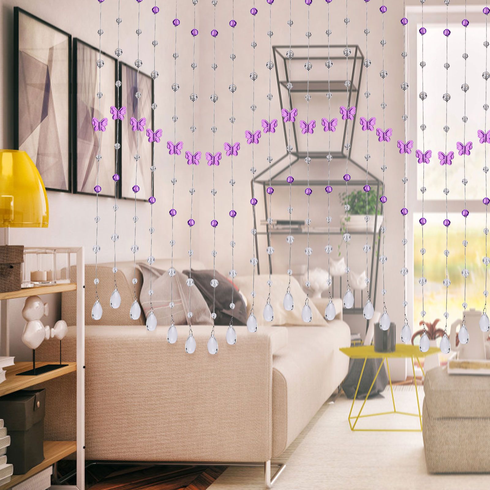 Butterfly Crystal Bead Curtain Living Room Entrance Partition Curtain Water Drop Pendant Hanging Curtain - Image 6