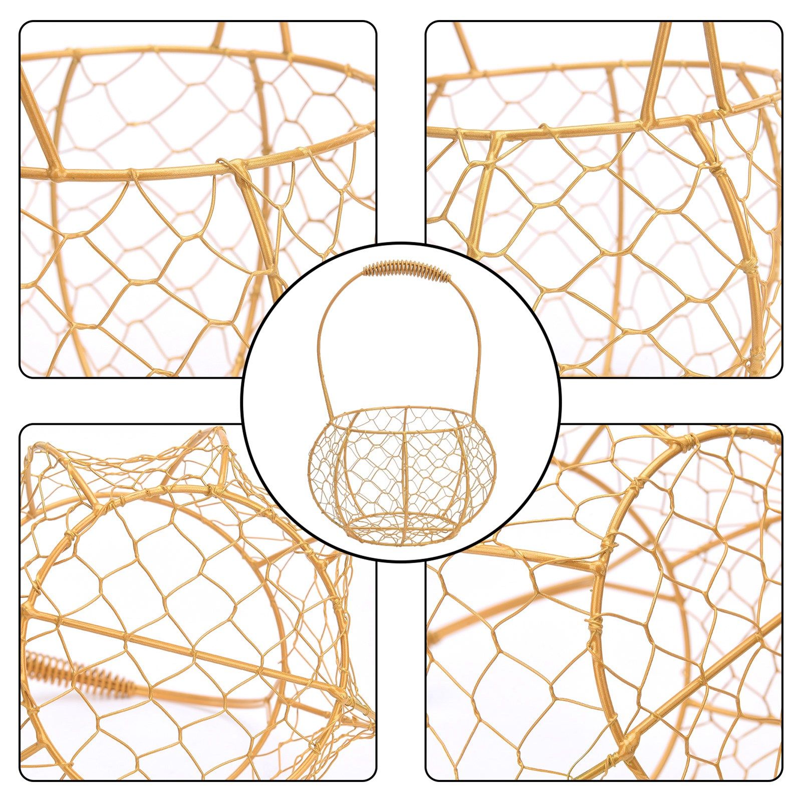 Metal Wire Lantern Basket Wedding Gift Basket Wedding Candy Box - Image 4