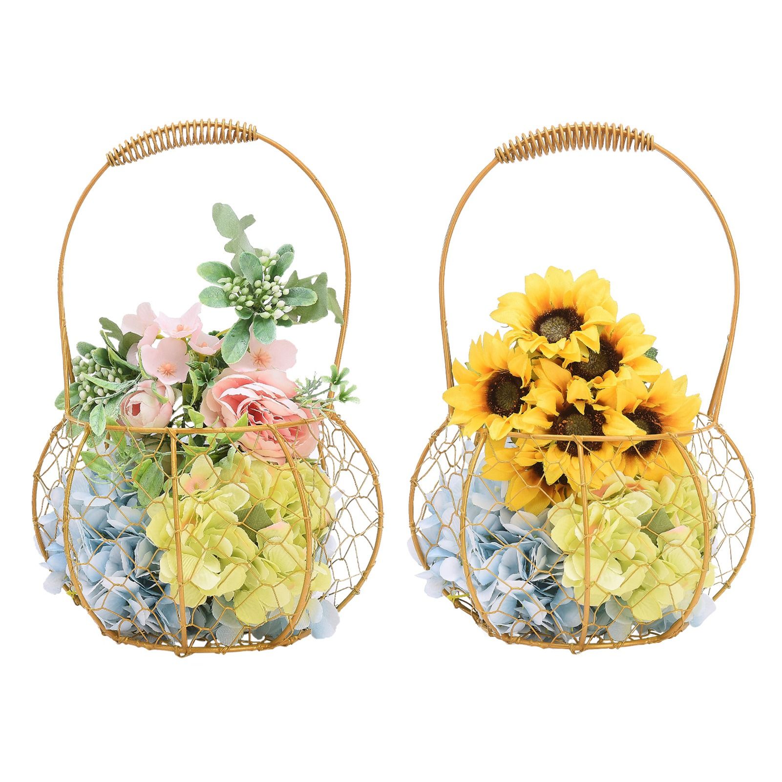 Metal Wire Lantern Basket Wedding Gift Basket Wedding Candy Box - Image 5