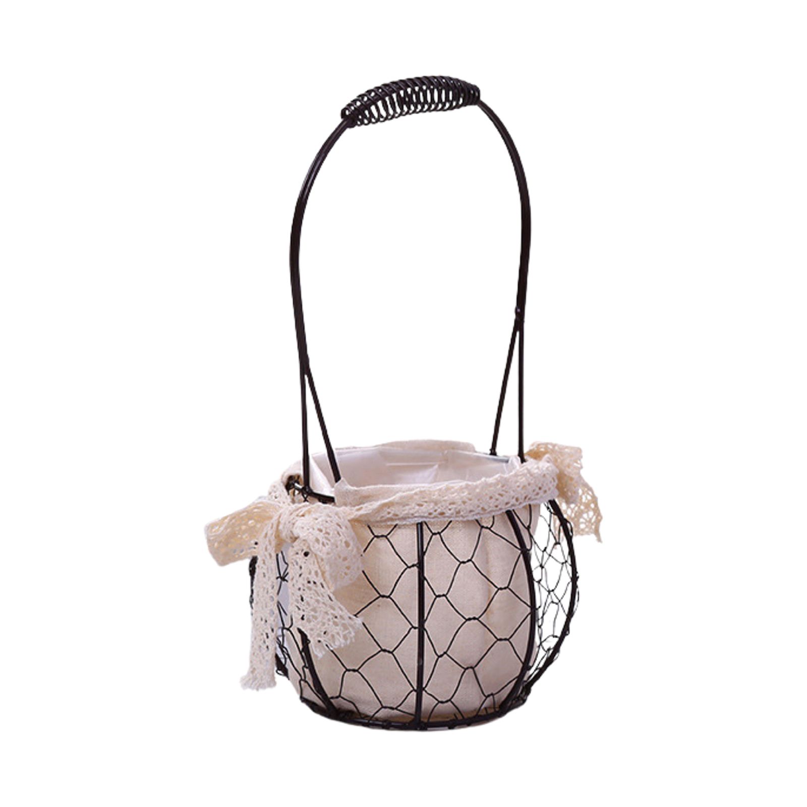 Iron Flower Baskets for Wedding Favors Floral Arrangement Flower Basket Succulent Greenery Baskets - Image 1