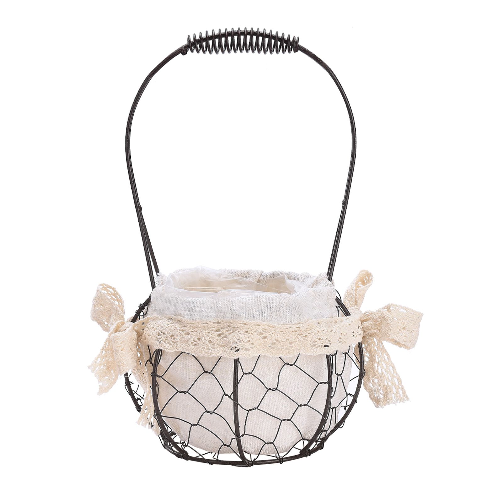 Iron Flower Baskets for Wedding Favors Floral Arrangement Flower Basket Succulent Greenery Baskets - Image 2