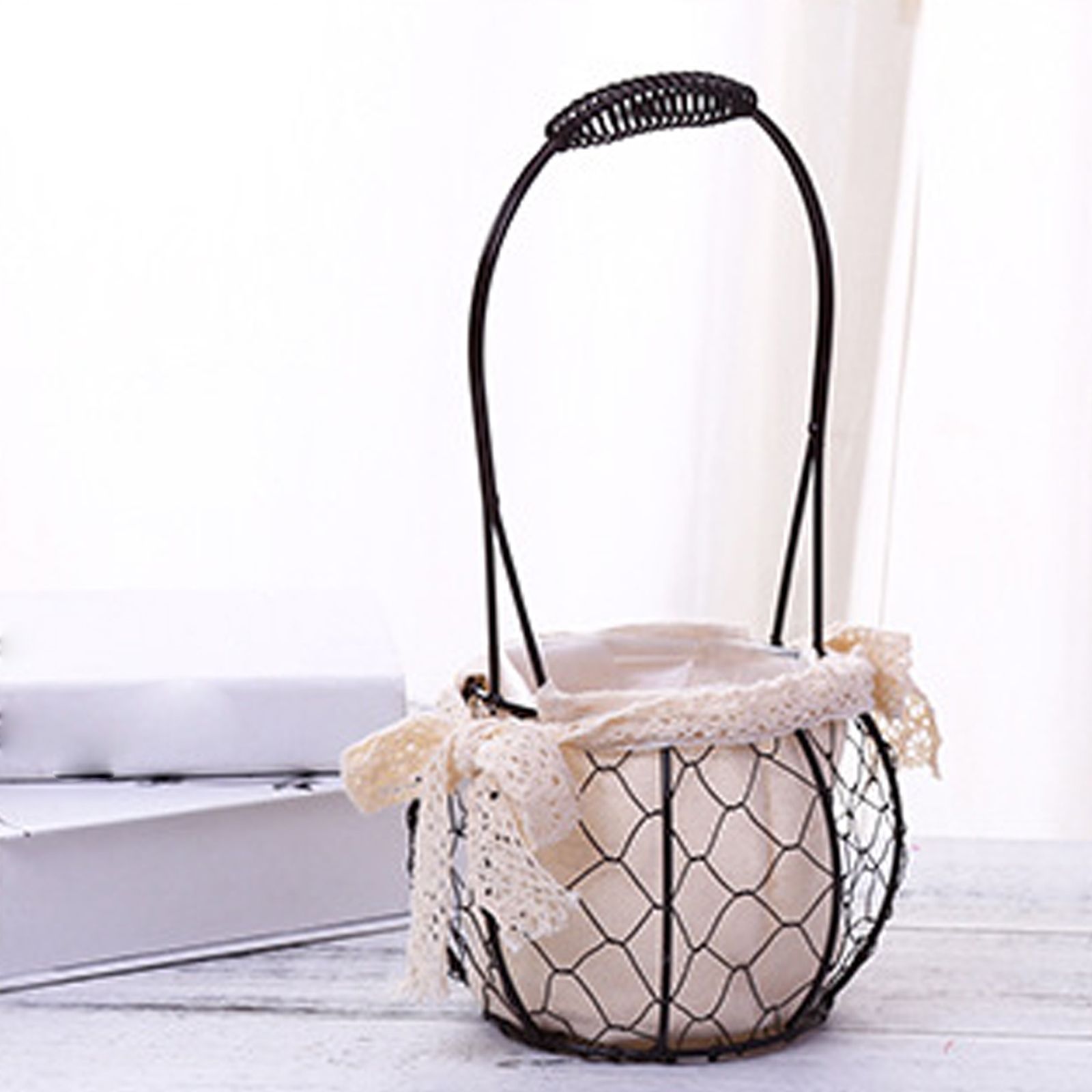 Iron Flower Baskets for Wedding Favors Floral Arrangement Flower Basket Succulent Greenery Baskets - Image 5