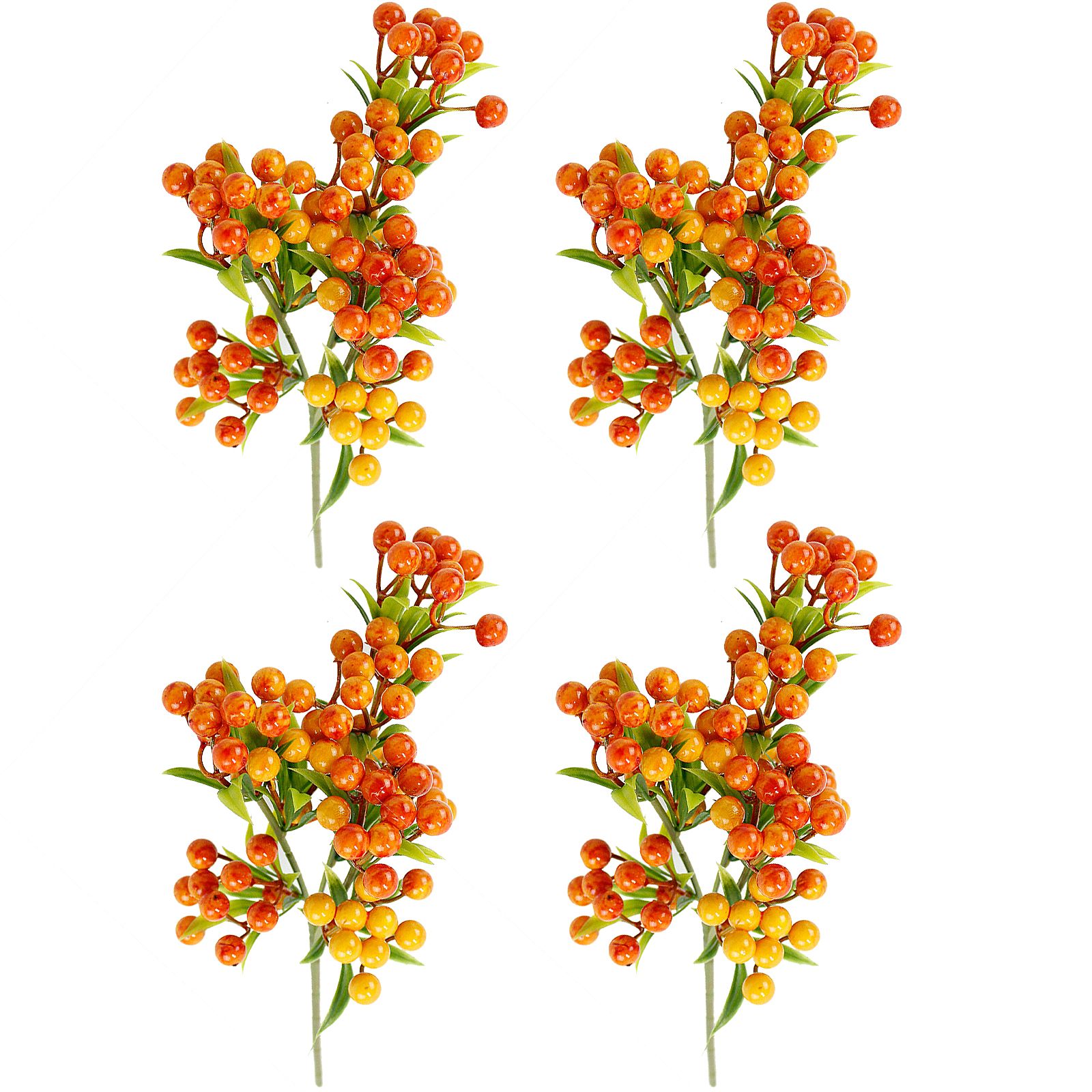 Christmas Berry Branches 3 Forks Simulation Foam Berry Picks Home Decoration - Image 1