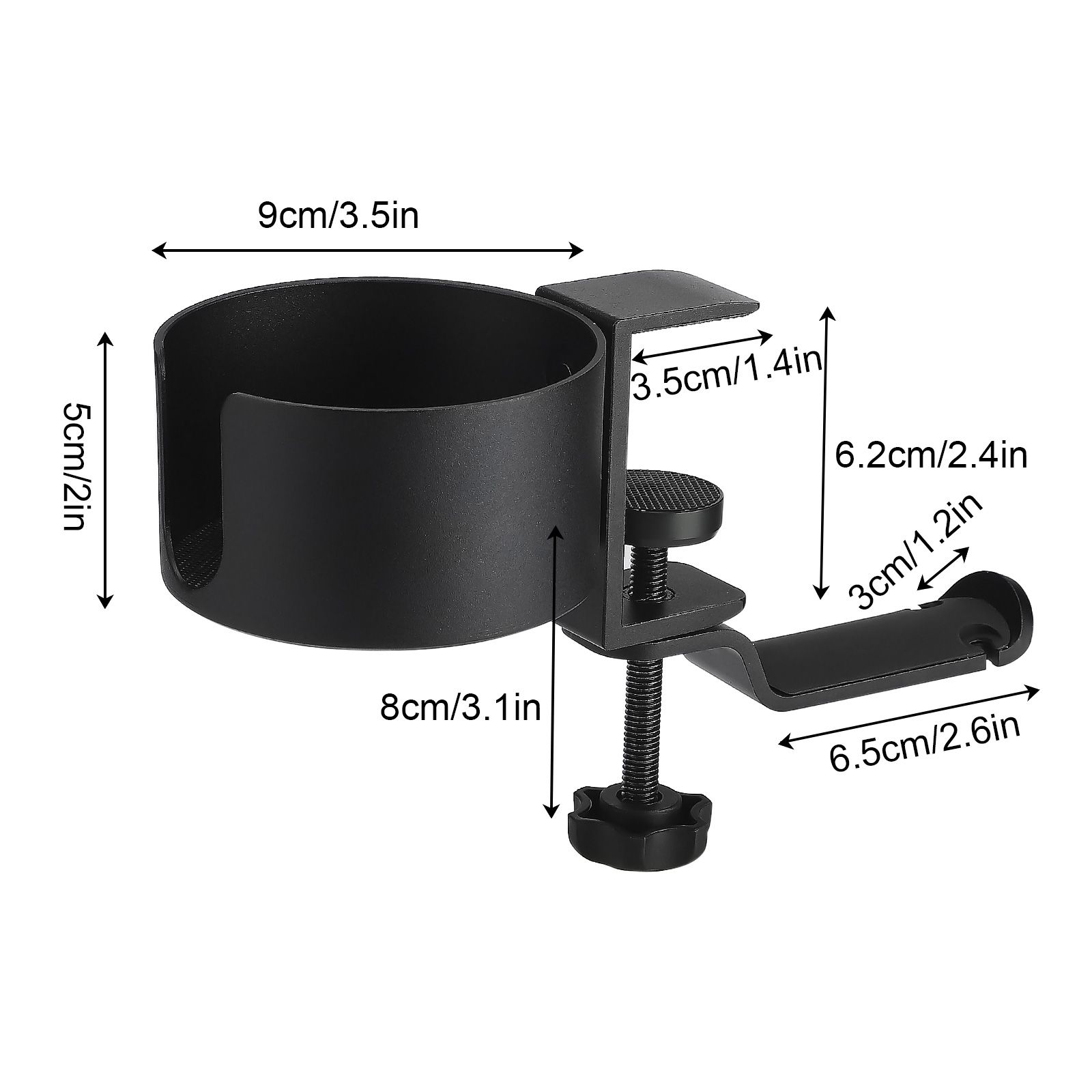 Desk Cup Holder with Headphone Hanger - Image 6
