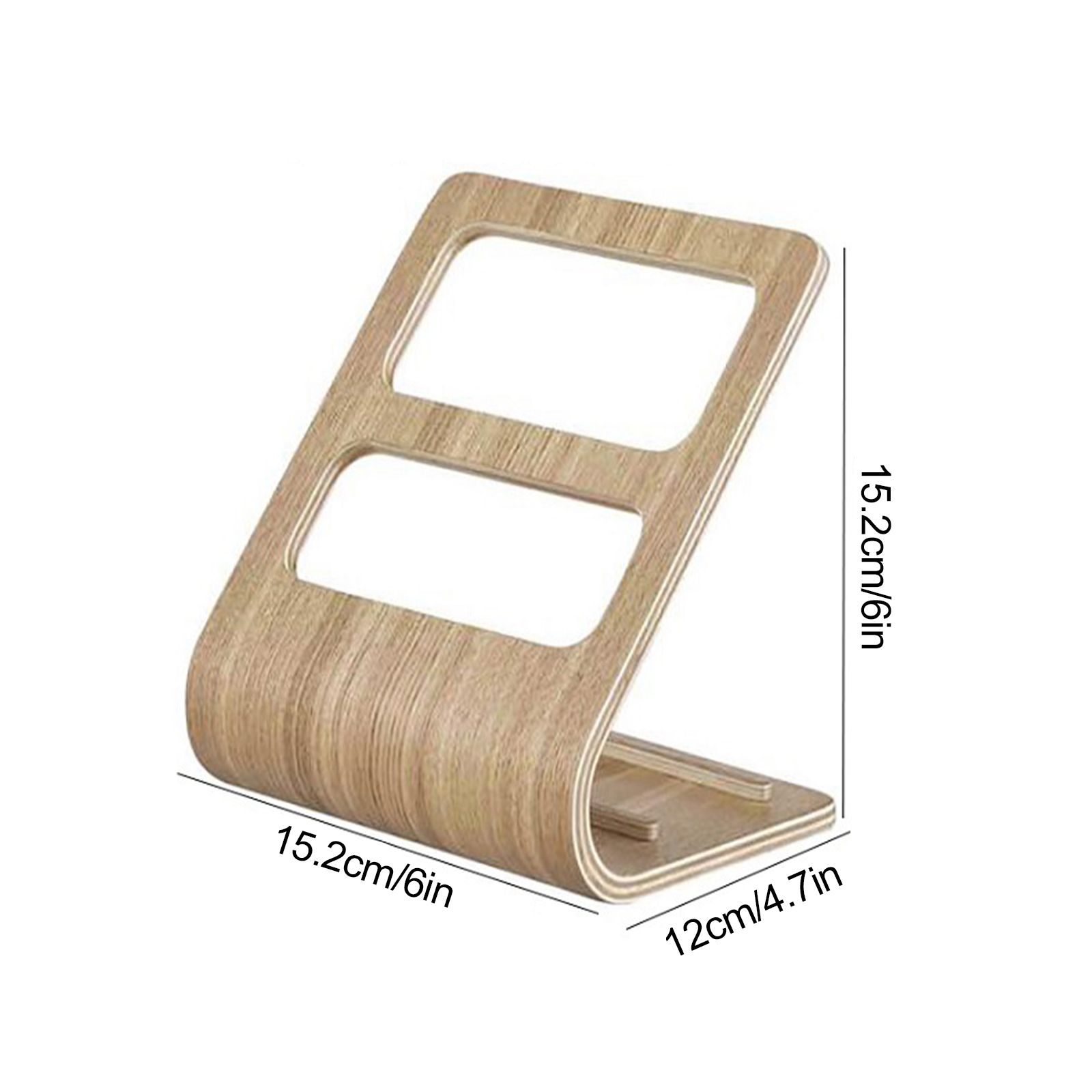 Table Storage Rack Simple Living Room Multi Functional Remote Control Rack Curved Wooden Support - Image 2