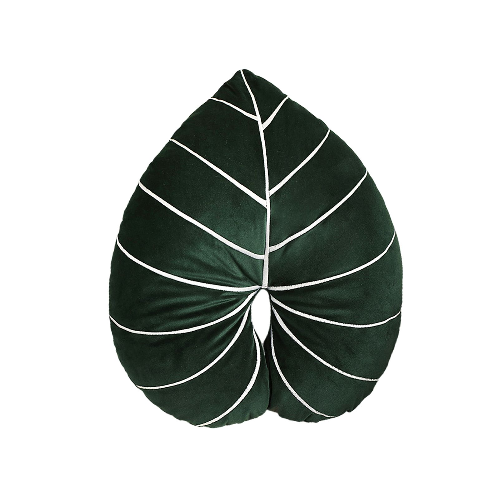 Turtle Back Bamboo Sofa Pillow Cushion Leaf Shaped Throw Pillow - Image 1