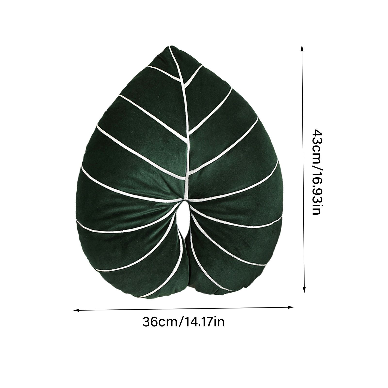 Turtle Back Bamboo Sofa Pillow Cushion Leaf Shaped Throw Pillow - Image 2