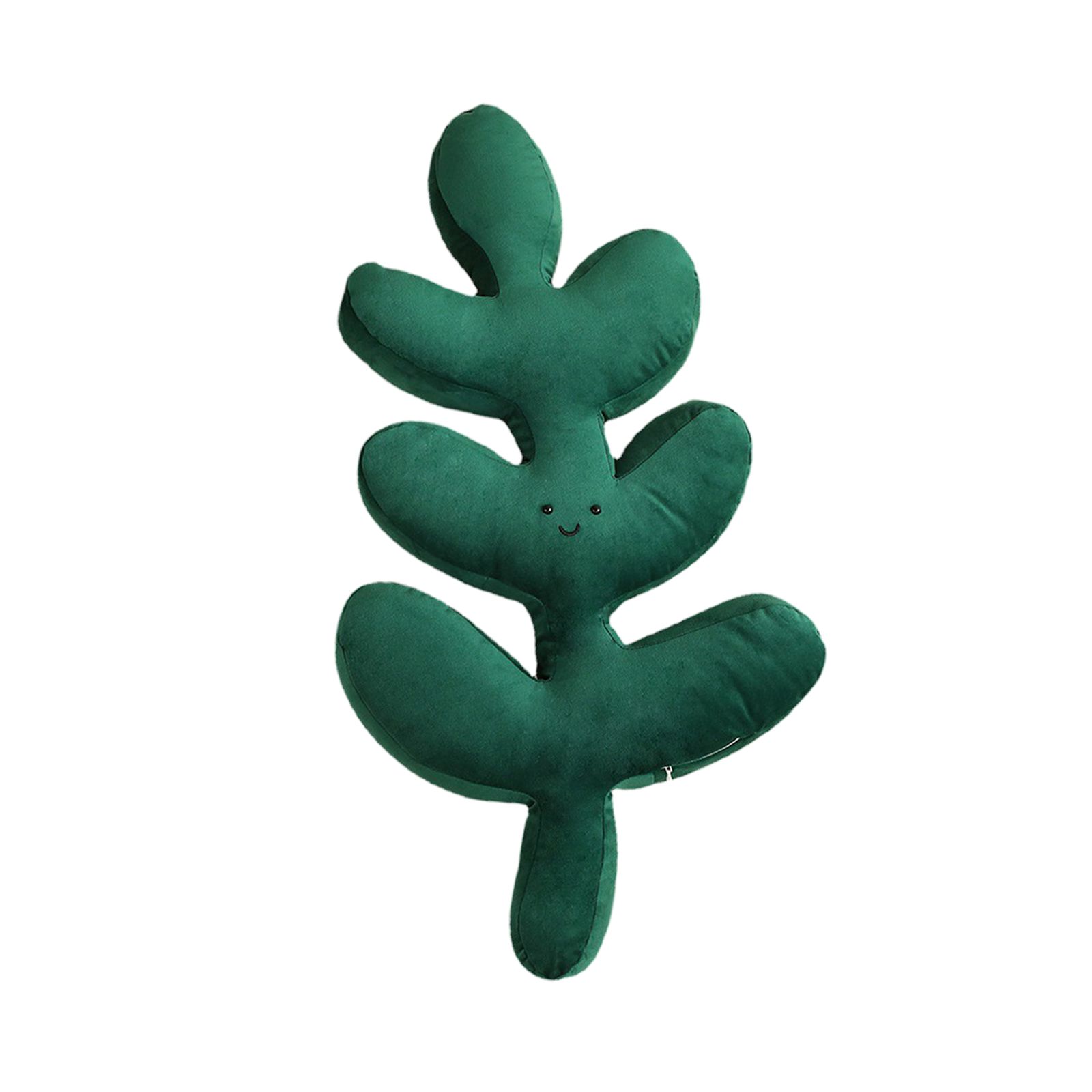 Turtle Back Bamboo Sofa Pillow Cushion Leaf Shaped Throw Pillow - Image 1