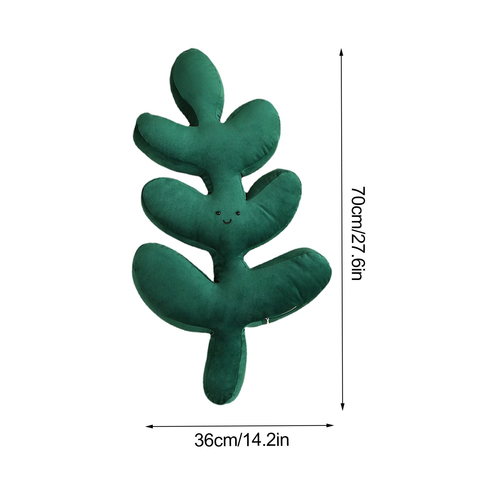 Turtle Back Bamboo Sofa Pillow Cushion Leaf Shaped Throw Pillow - Image 3