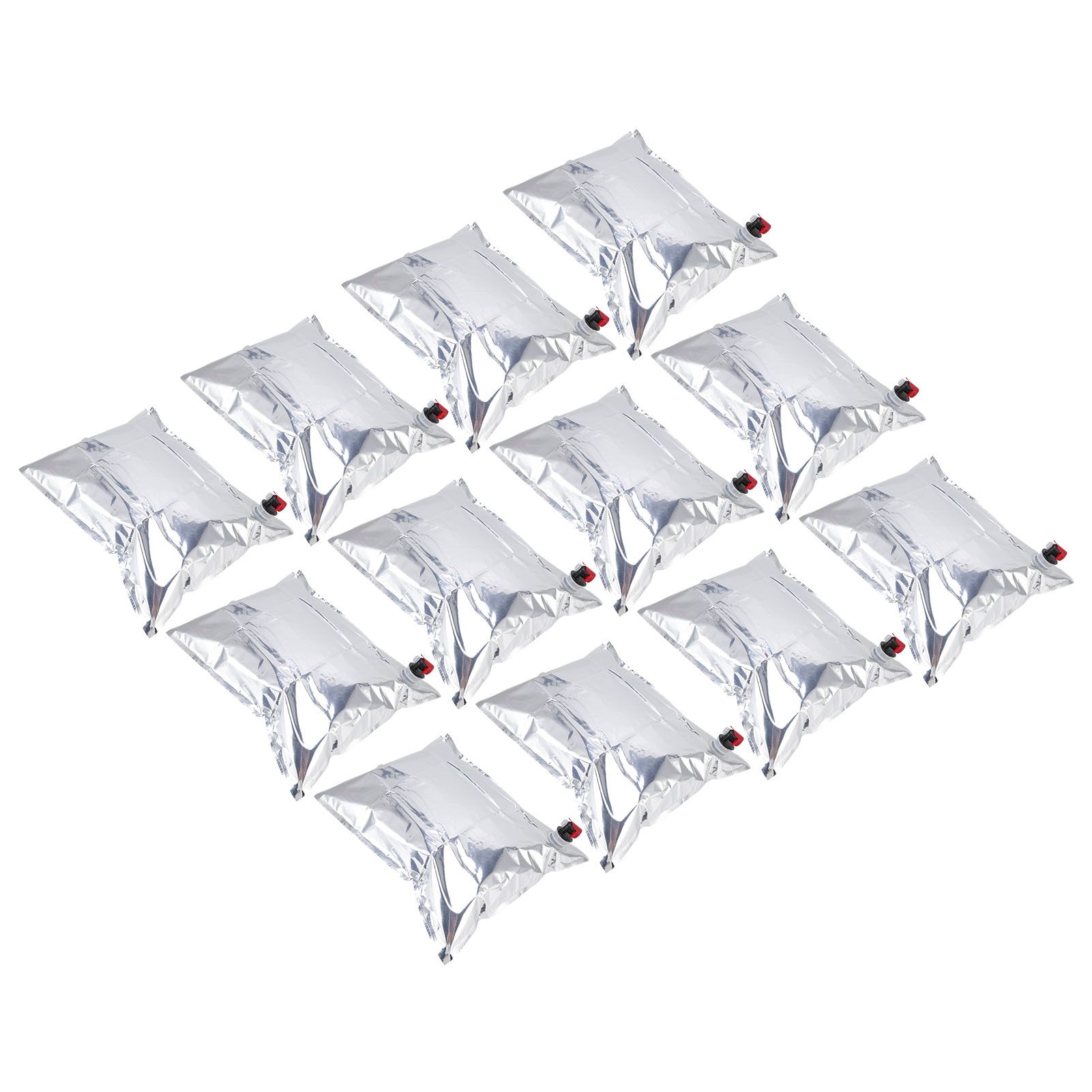 12PCS Water Storage Container Foldable Heat Preservation Emergency Water Bag with Tap for Camping - Image 2