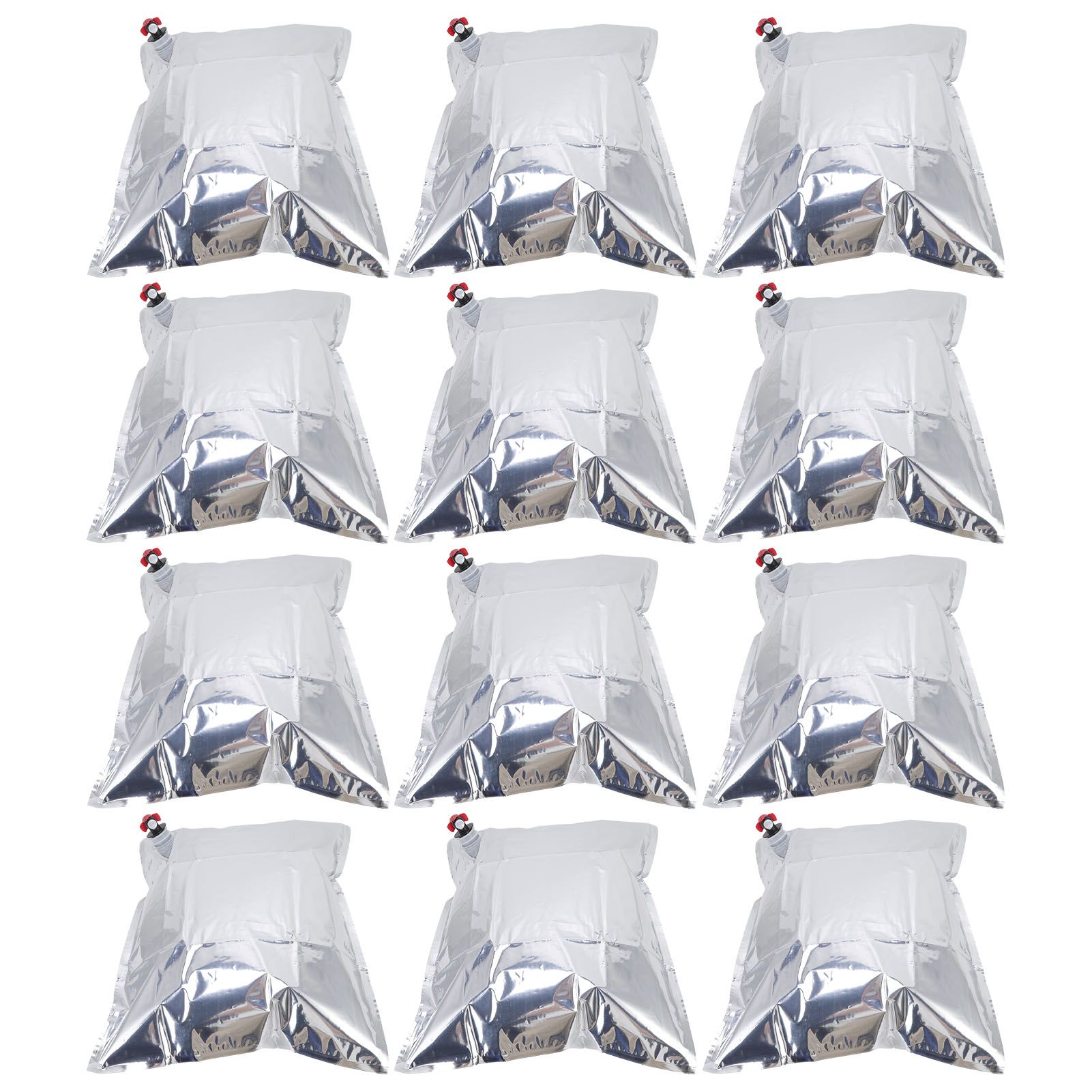 12PCS Water Storage Container Foldable Heat Preservation Emergency Water Bag with Tap for Camping - Image 3