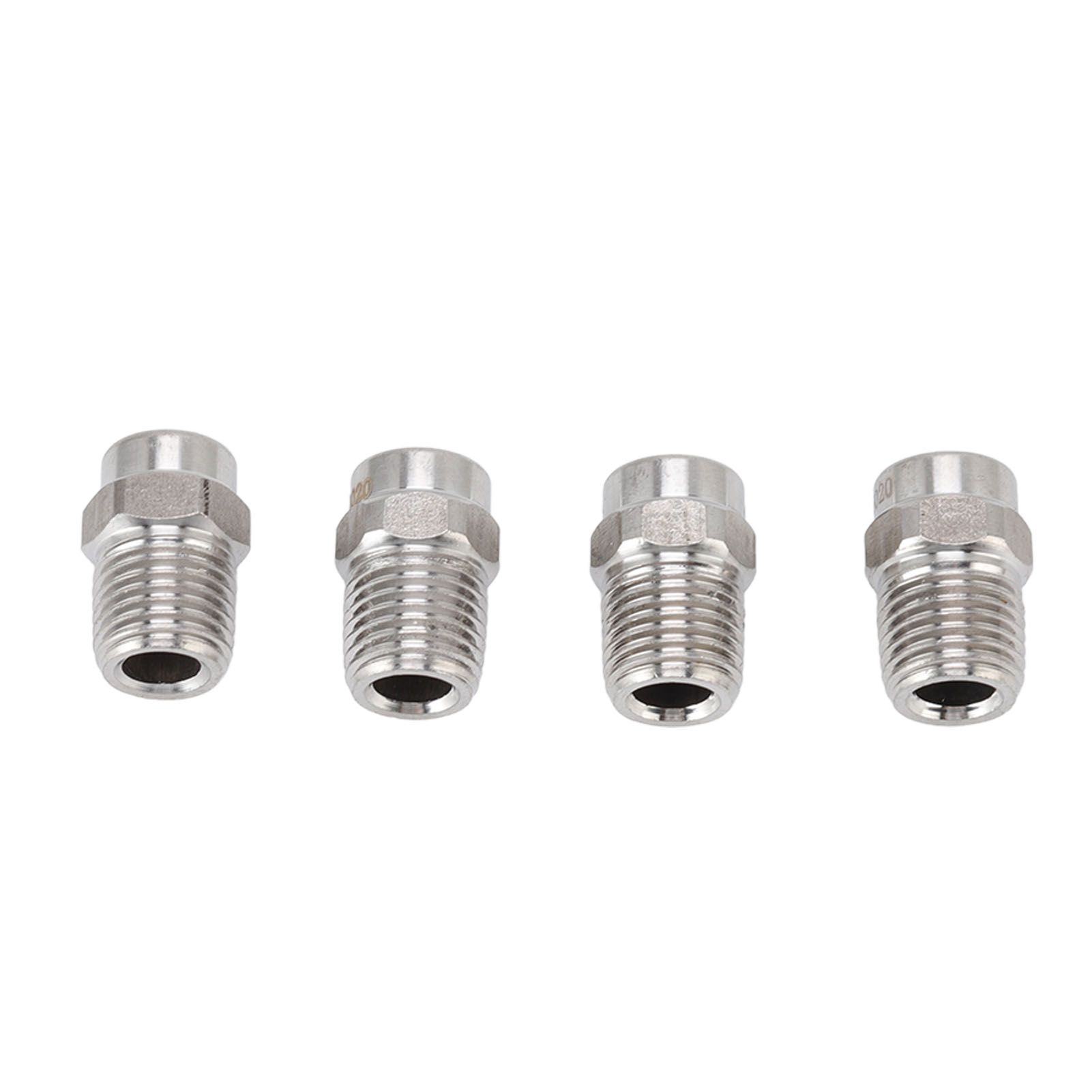 4Pcs Threaded Nozzles 22mm 304 Stainless Steel G1/4 External Thread Pressure Washer Accessories 0.874mm/0.03in Hole Diameter - Image 2
