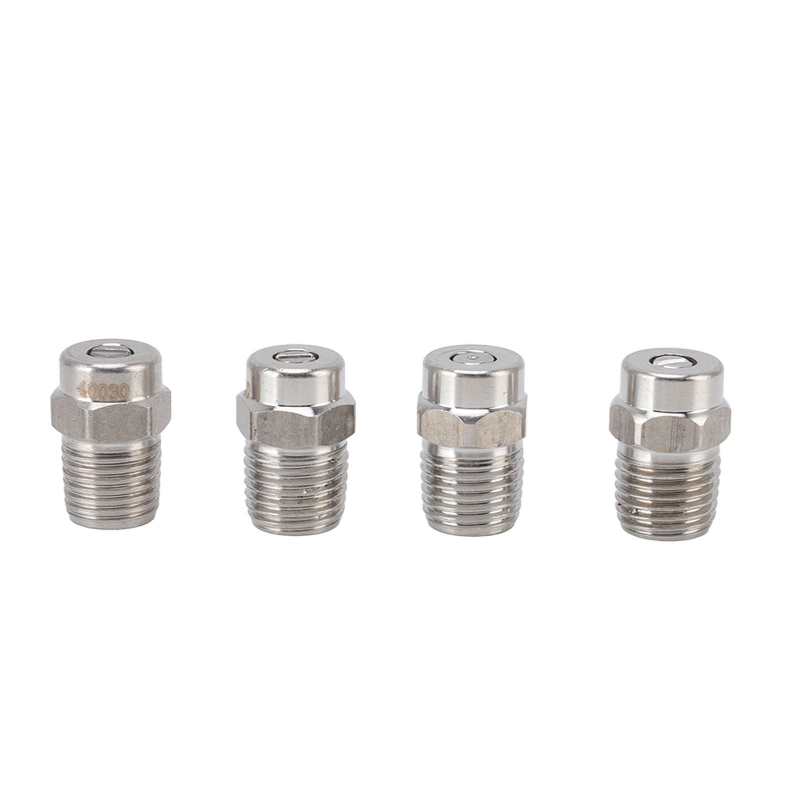 4Pcs Threaded Nozzles 22mm 304 Stainless Steel G1/4 External Thread Pressure Washer Accessories 1.07mm/0.42in Hole Diameter - Image 1