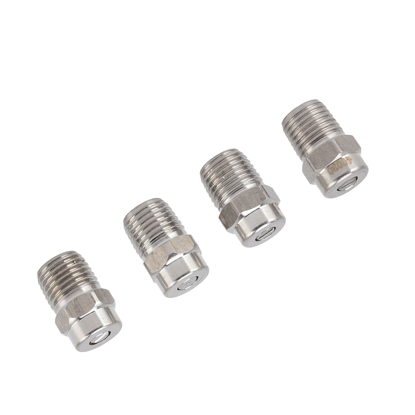 4Pcs Threaded Nozzles 22mm 304 Stainless Steel G1/4 External Thread Pressure Washer Accessories 1.07mm/0.42in Hole Diameter - Image 2