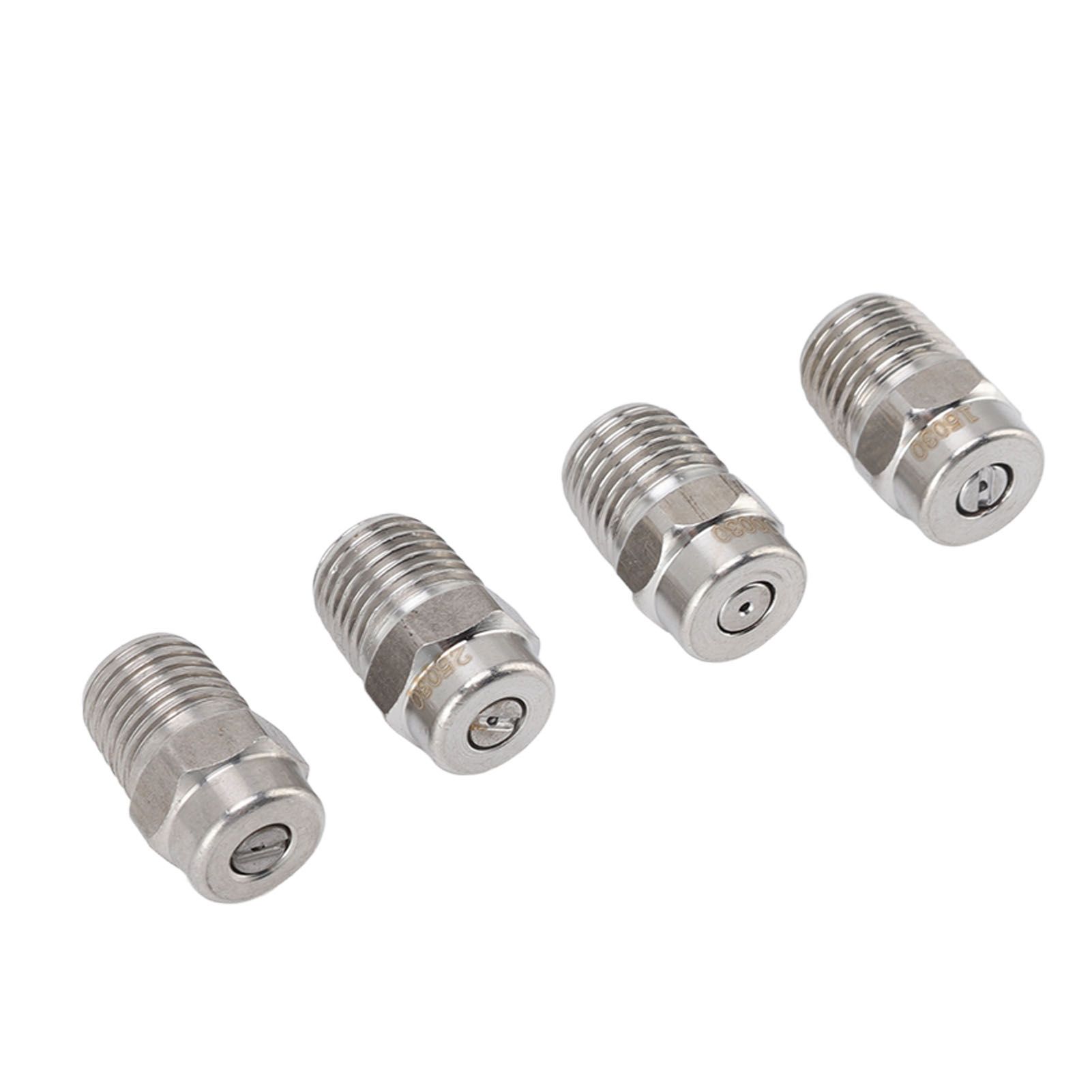 4Pcs Threaded Nozzles 22mm 304 Stainless Steel G1/4 External Thread Pressure Washer Accessories 1.07mm/0.42in Hole Diameter - Image 4