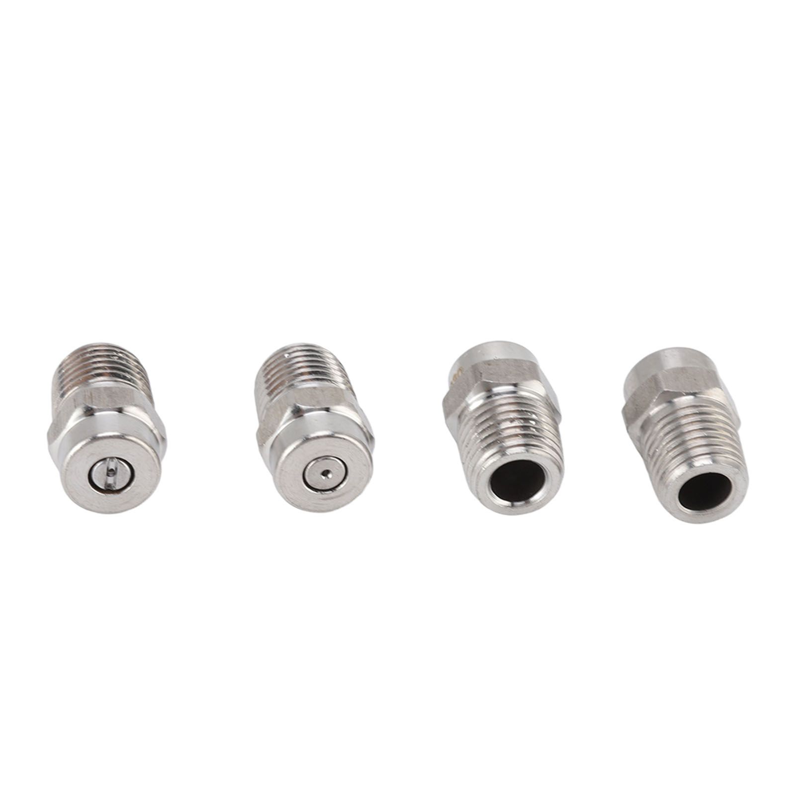 4Pcs Threaded Nozzles 22mm 304 Stainless Steel G1/4 External Thread Pressure Washer Accessories 1.07mm/0.42in Hole Diameter - Image 6