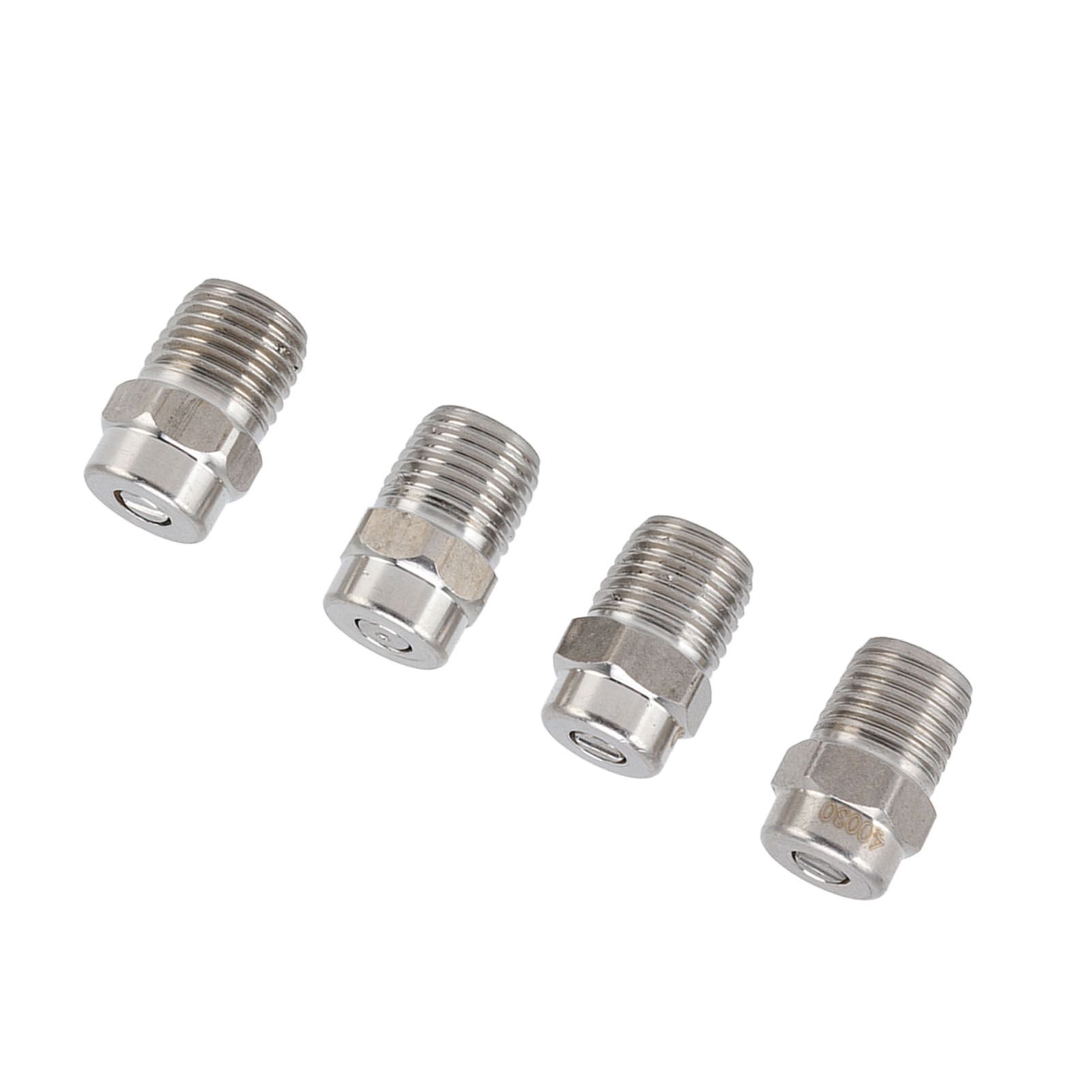 4Pcs Threaded Nozzles 22mm 304 Stainless Steel G1/4 External Thread Pressure Washer Accessories 1.07mm/0.42in Hole Diameter - Image 7