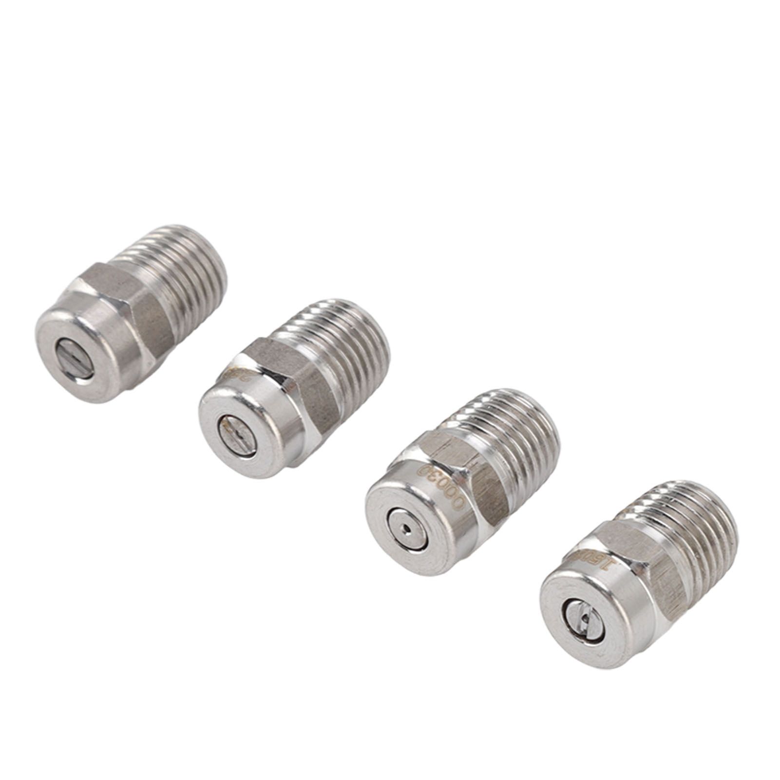 4Pcs Threaded Nozzles 22mm 304 Stainless Steel G1/4 External Thread Pressure Washer Accessories 1.07mm/0.42in Hole Diameter - Image 8