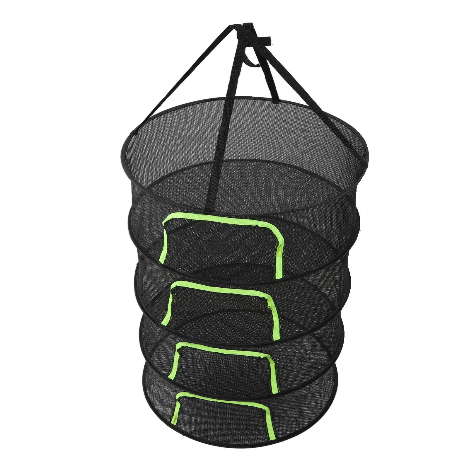 Foldable Plant Drying Net Multilayer Zipper Closure Design 60cm Diameter Herb Buds Dry Net with Storage Bag 4 Layers - Image 2