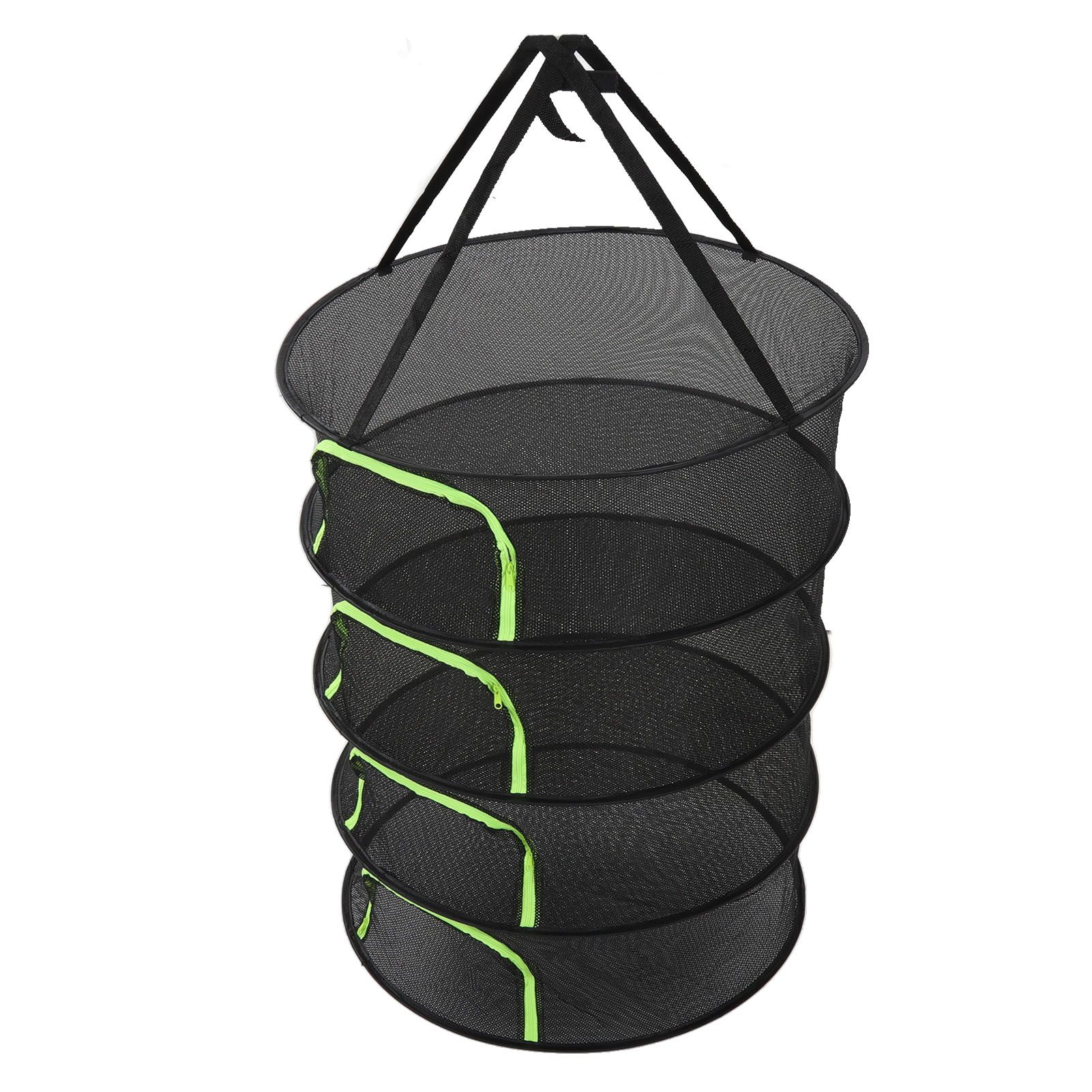 Foldable Plant Drying Net Multilayer Zipper Closure Design 60cm Diameter Herb Buds Dry Net with Storage Bag 4 Layers - Image 3